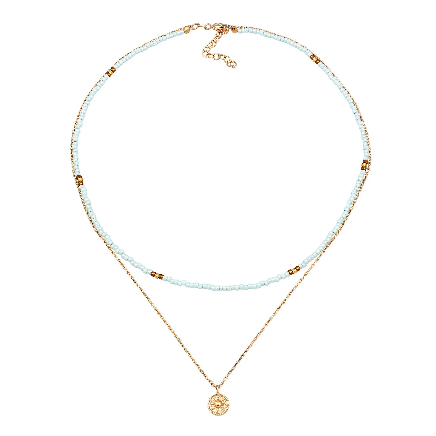 Elli 925 Sterling Silver Layered Choker Gold plated 2004-BF-0007906-001 - Image 3