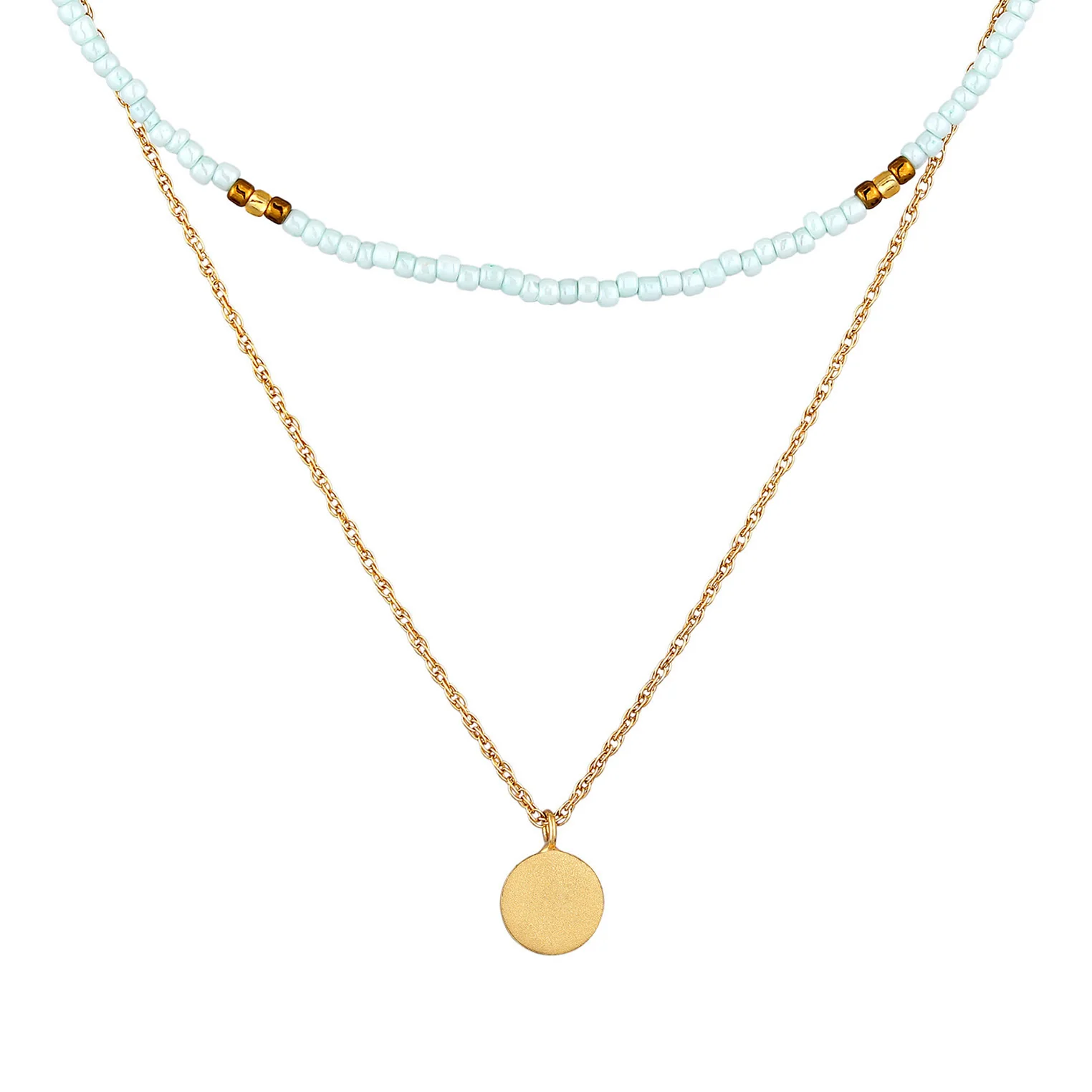 Elli 925 Sterling Silver Layered Choker Gold plated 2004-BF-0007906-001 - Image 4