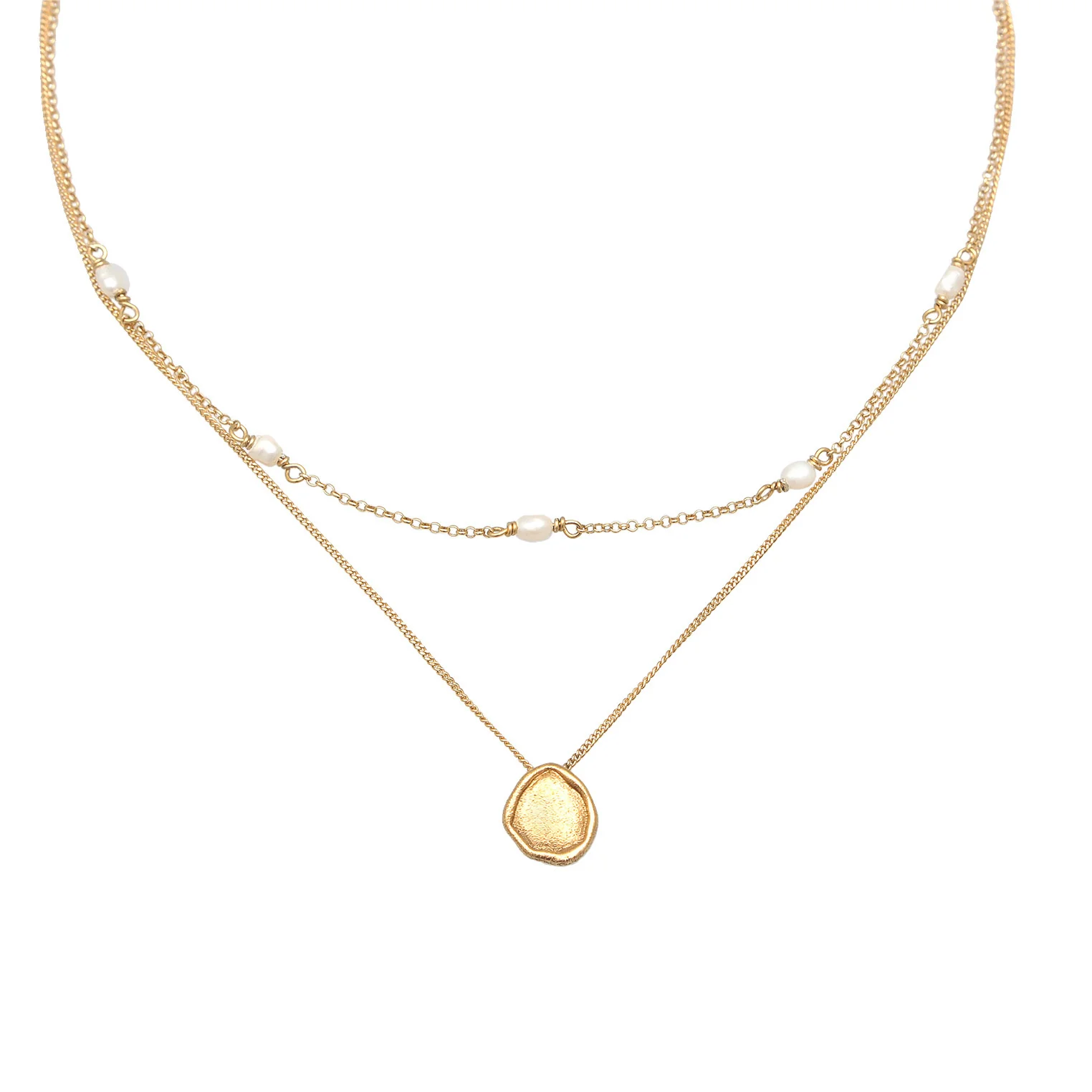 Elli 925 Sterling Silver Layered Choker with Coin 2004-BF-0007940-001 - Image 2