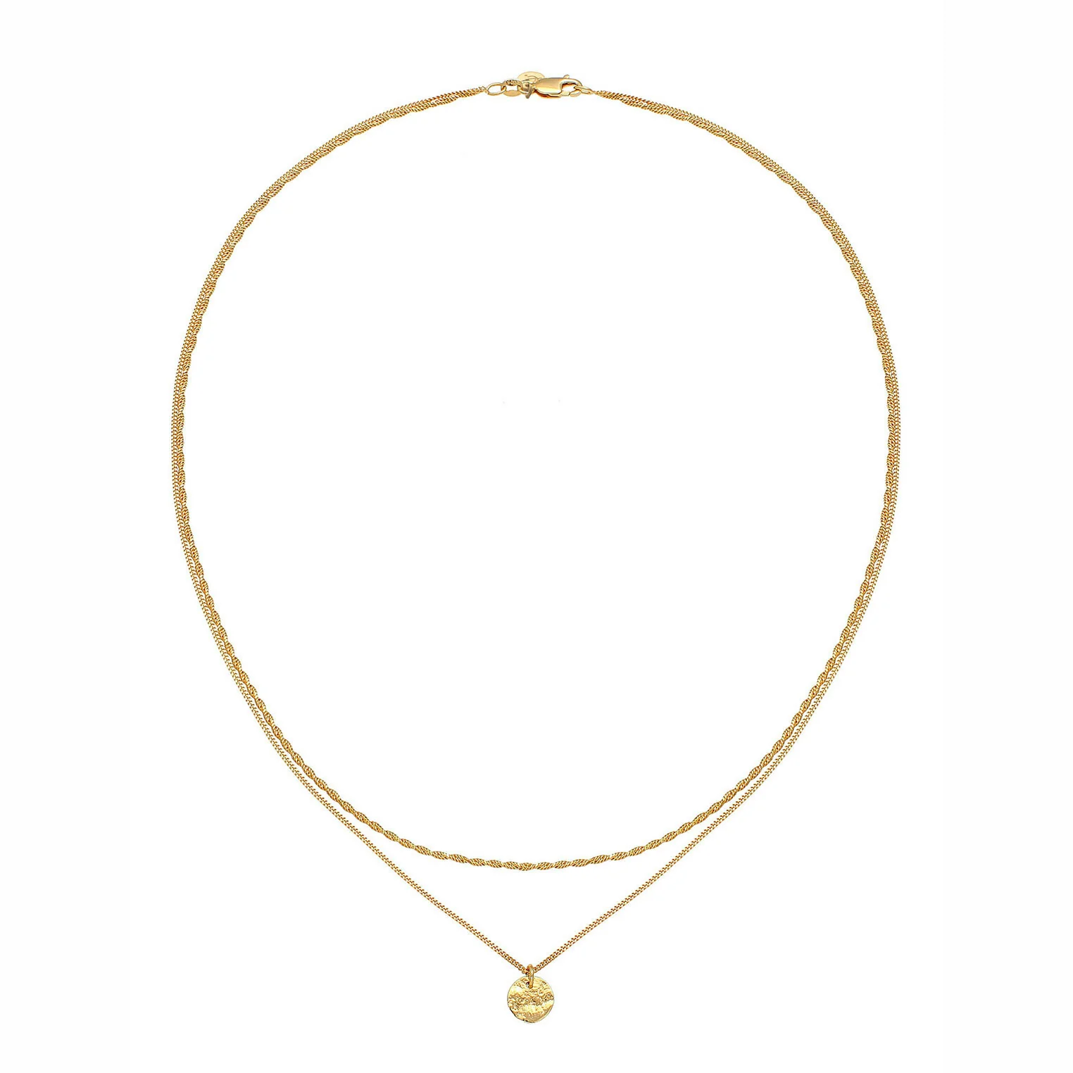 Elli 925 Sterling Silver Layered Link Chain Necklace 2004-BF-0008187-001 - Image 3