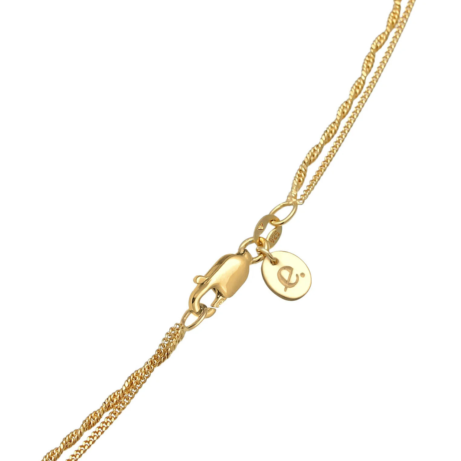 Elli 925 Sterling Silver Layered Link Chain Necklace 2004-BF-0008187-001 - Image 5