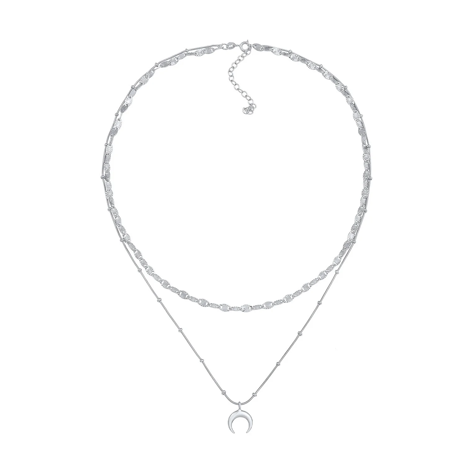 Elli 925 Sterling Silver Layered Link Chain Necklace 2004-BF-0008191-001 - Image 3