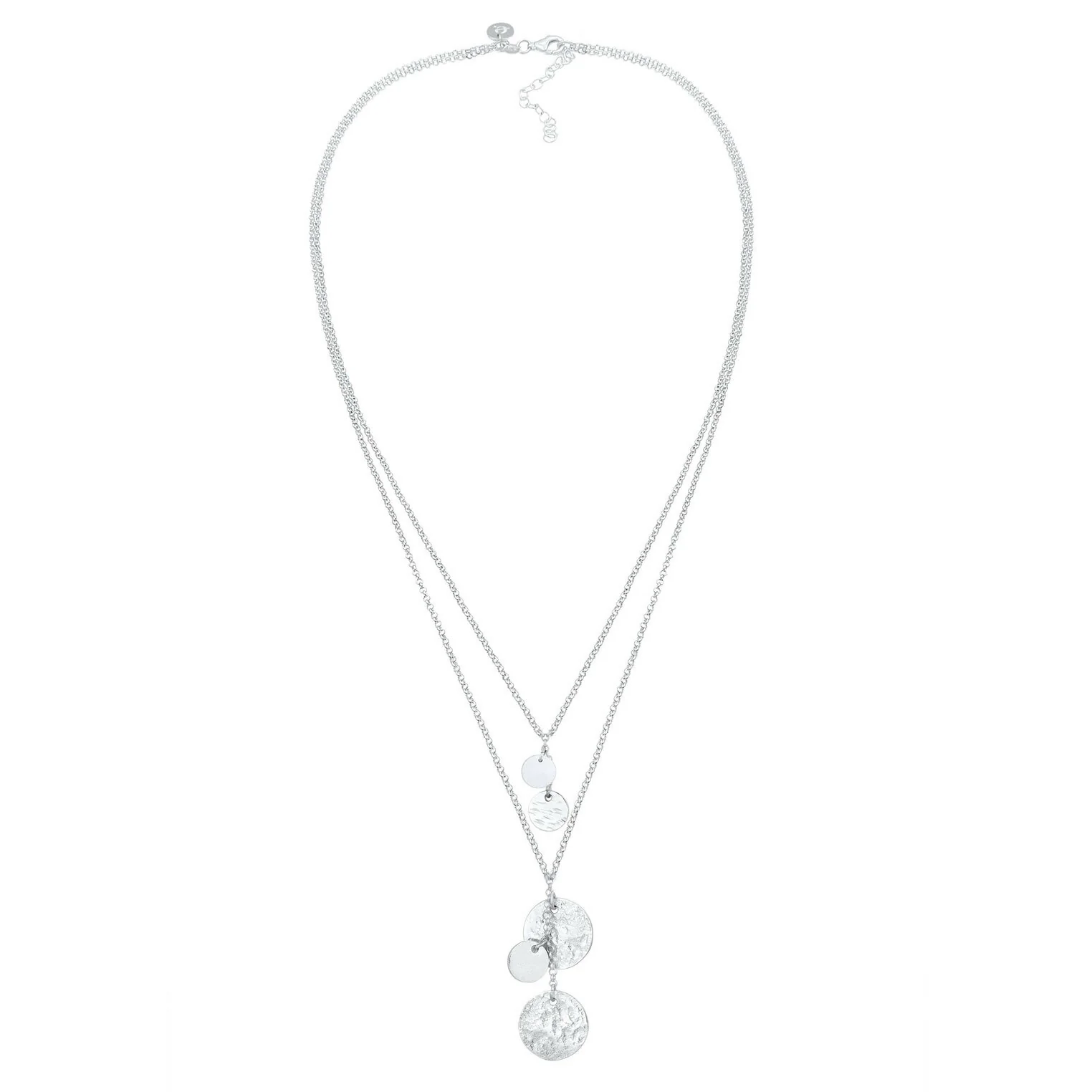 Elli 925 Sterling Silver Layered Necklace with Pendant 2004-BF-0007728-001 - Image 3