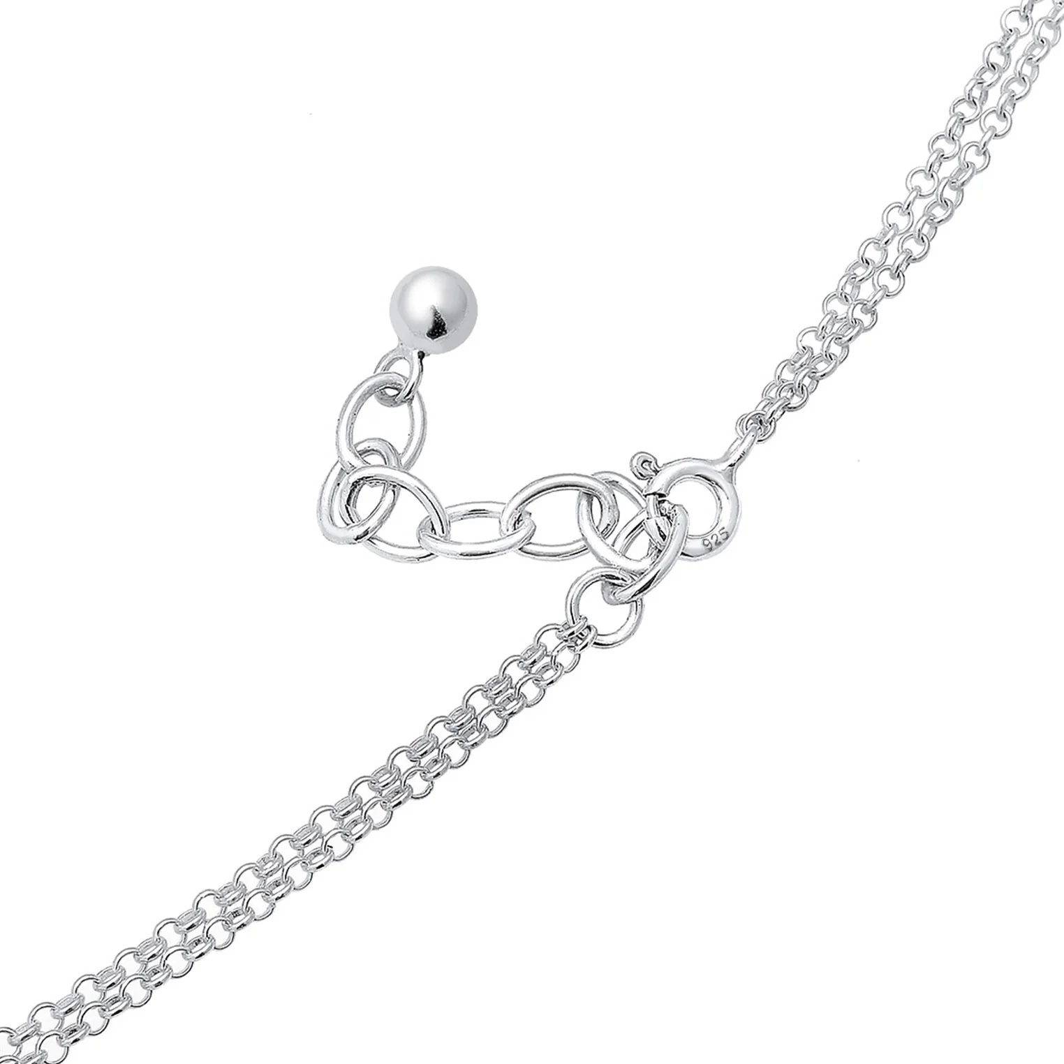 Elli 925 Sterling Silver Layered Y Chain Necklace 2004-BF-0007677-001 - Image 5