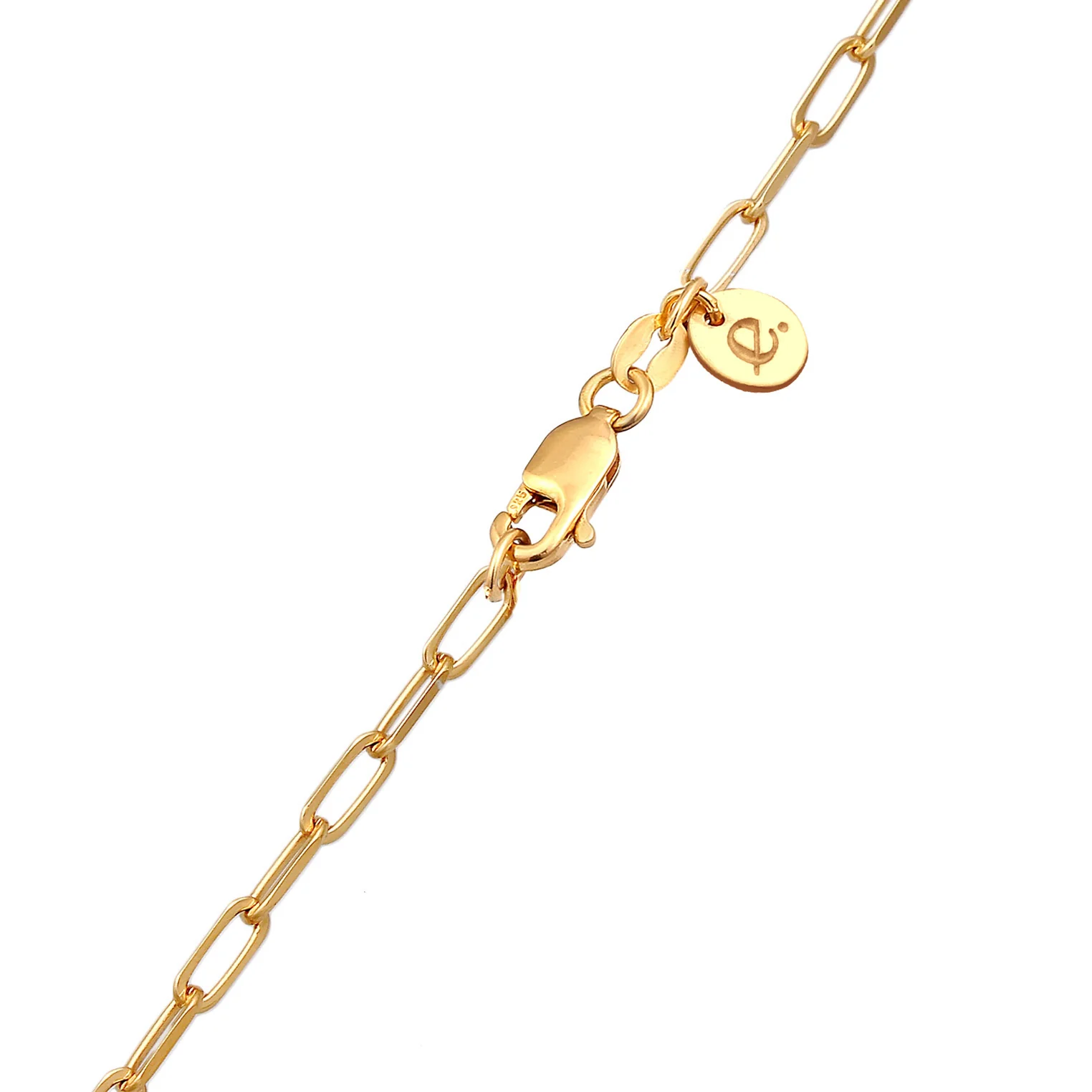 Elli 925 Sterling Silver Link Chain Necklace Gold plated with Moonstone 2004-BF-0008216-001 - Image 5