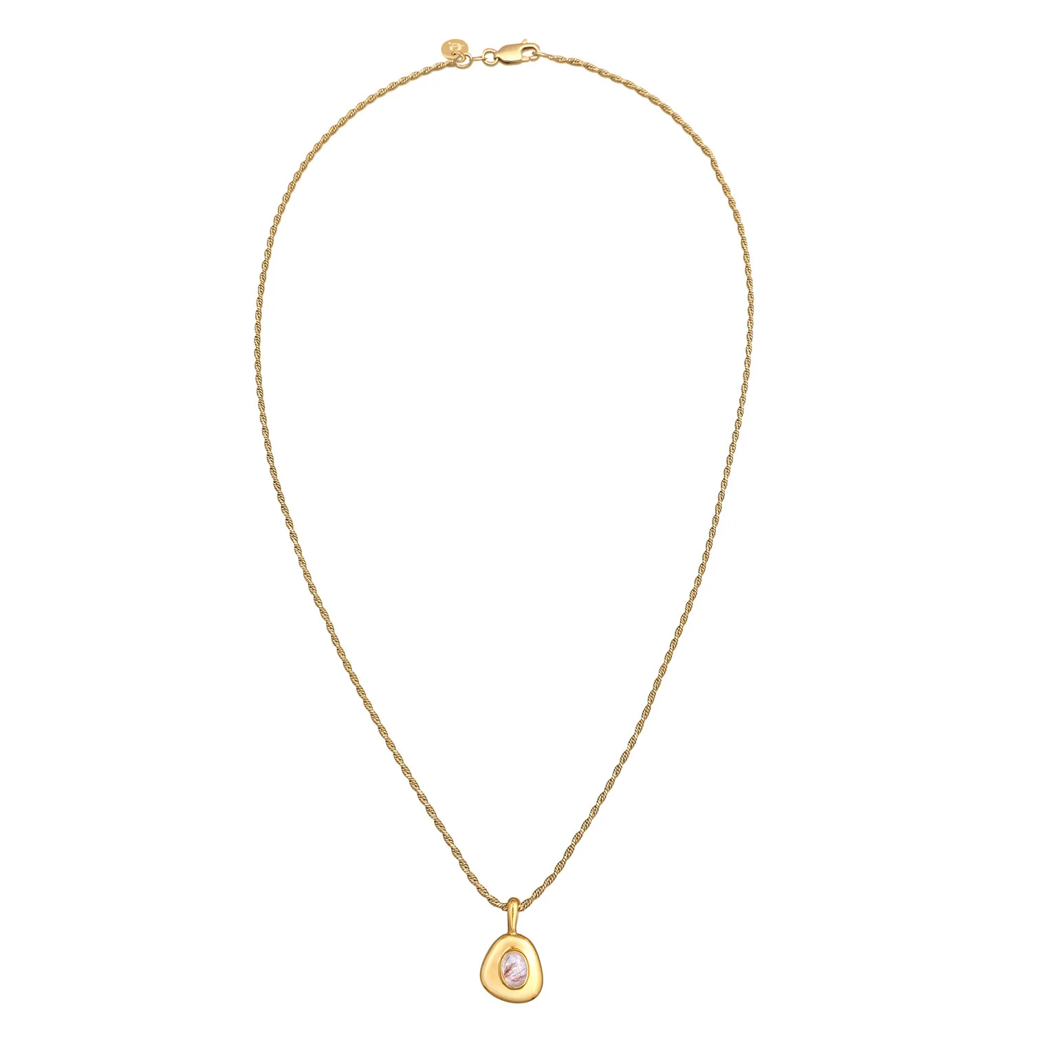 Elli 925 Sterling Silver Link Chain Necklace with Gemstone 2004-BF-0007869-001 - Image 3
