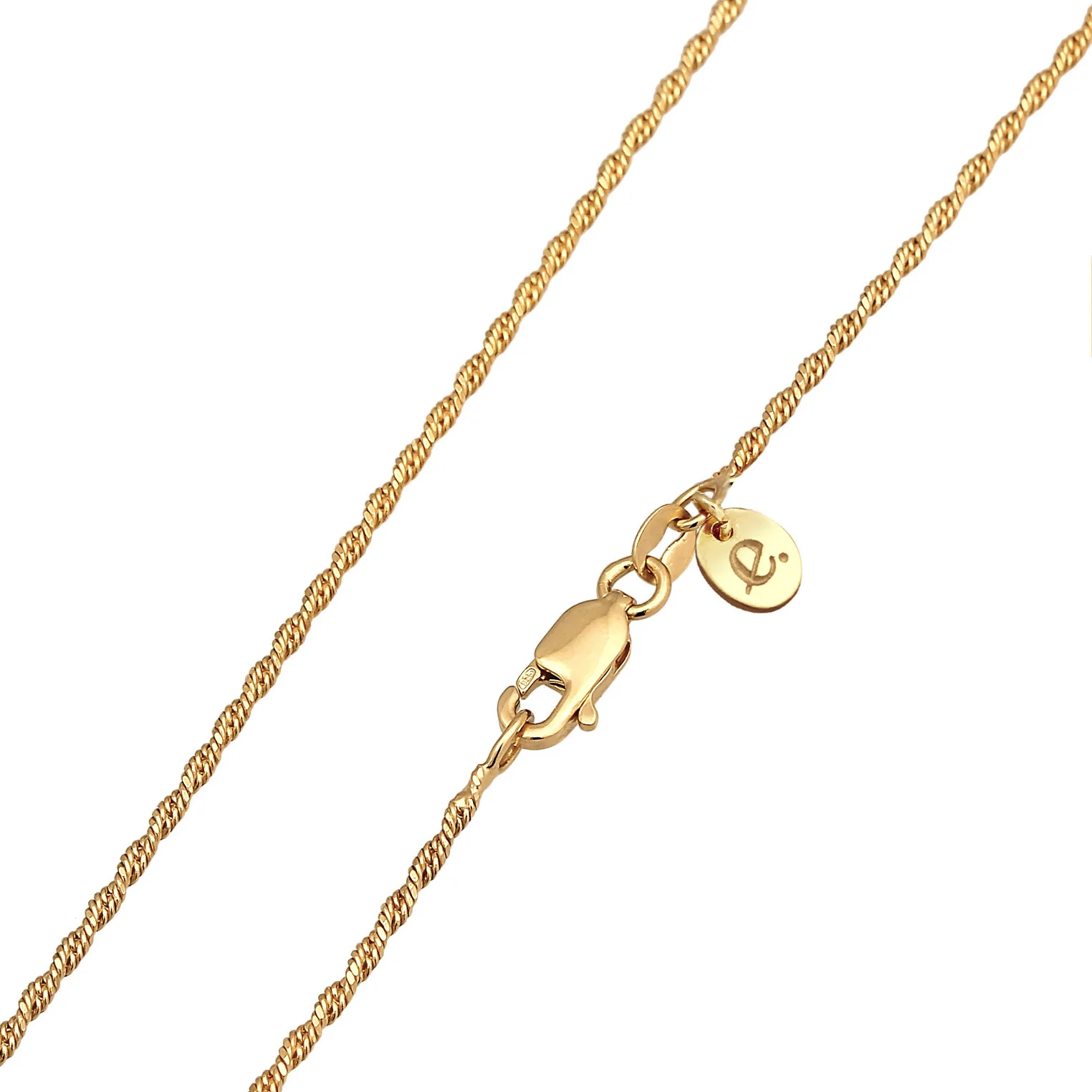 Elli 925 Sterling Silver Link Chain Necklace with Gemstone 2004-BF-0007869-001 - Image 5