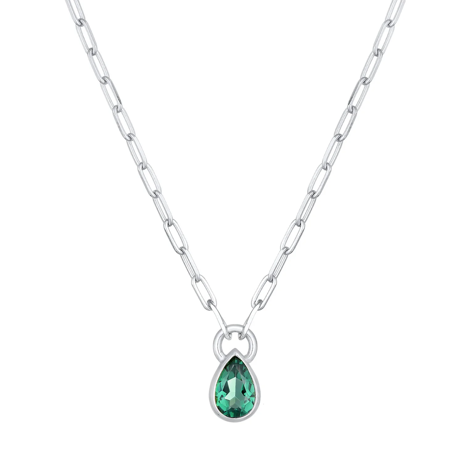 Elli 925 Sterling Silver Link Chain Necklace with Quartz 2004-BF-0007920-001 - Image 2