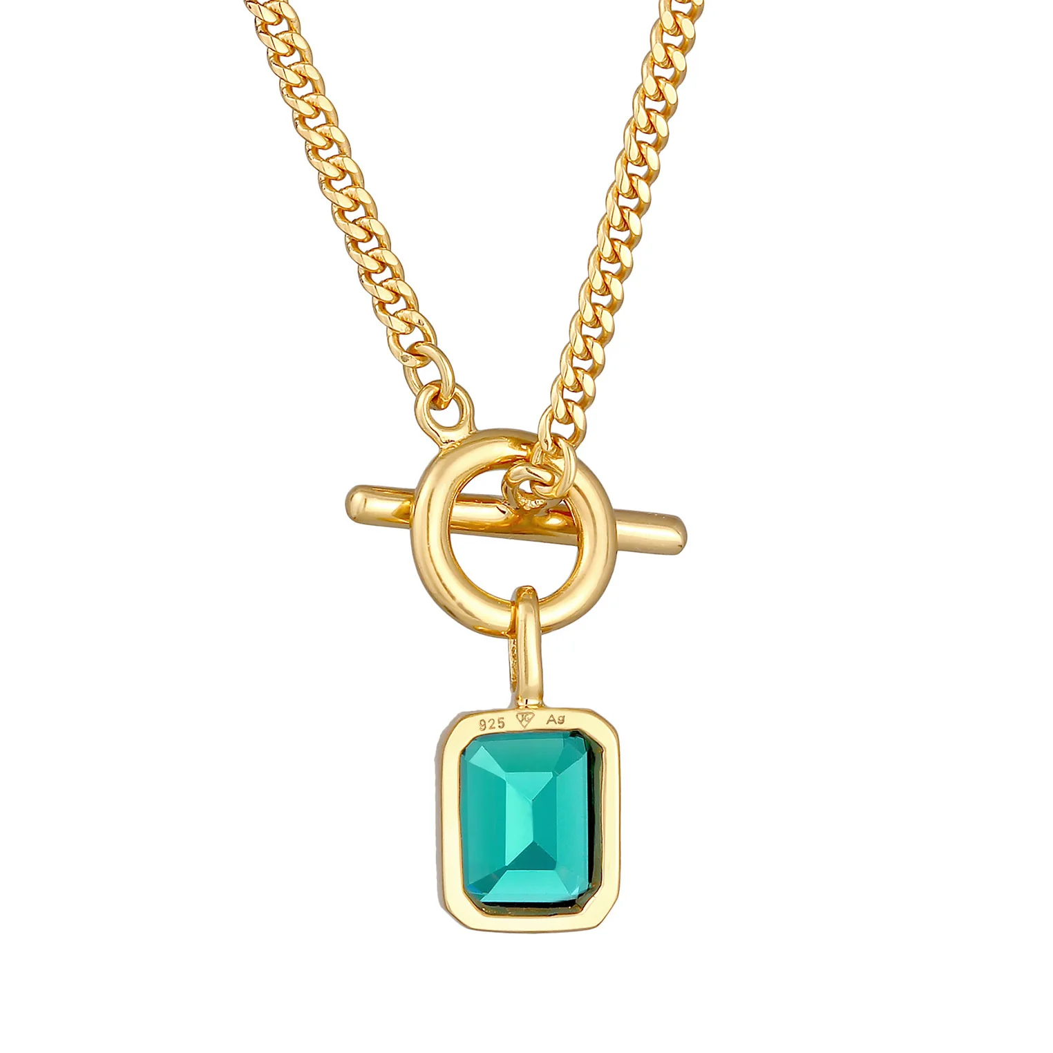 Elli 925 Sterling Silver Necklace Gold plated with Quartz 2004-BF-0007908-001 - Image 4