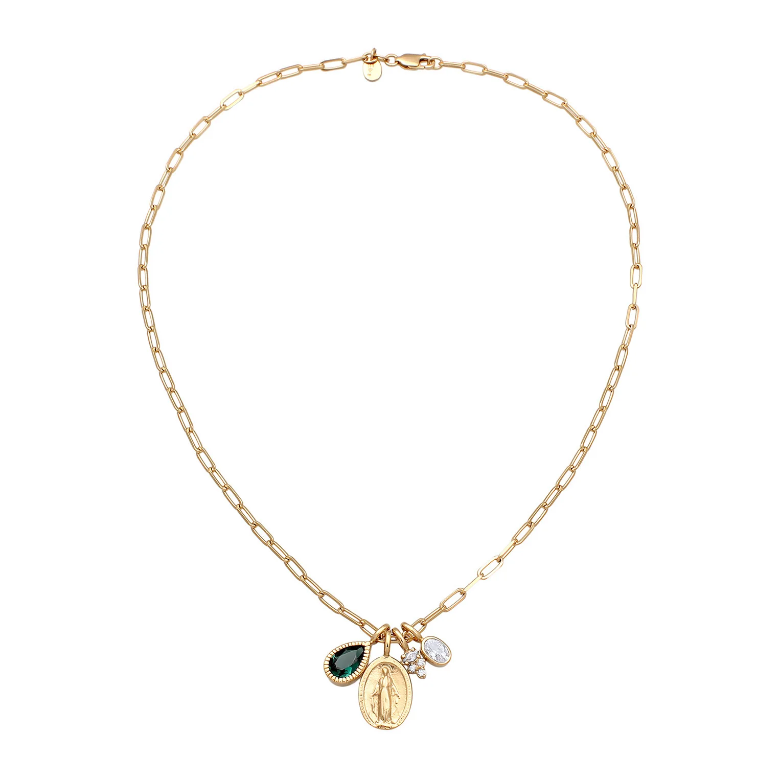 Elli 925 Sterling Silver Necklace Gold plated with Quartz 2004-BF-0008133-001 - Image 2