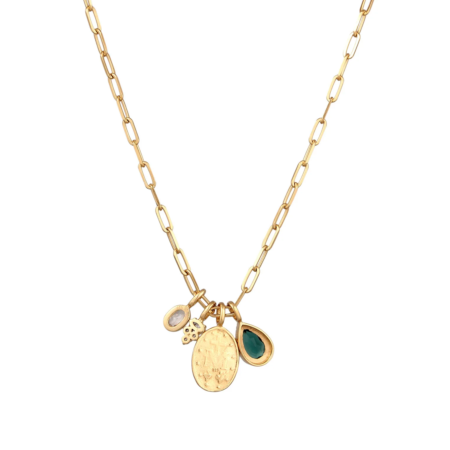 Elli 925 Sterling Silver Necklace Gold plated with Quartz 2004-BF-0008133-001 - Image 3
