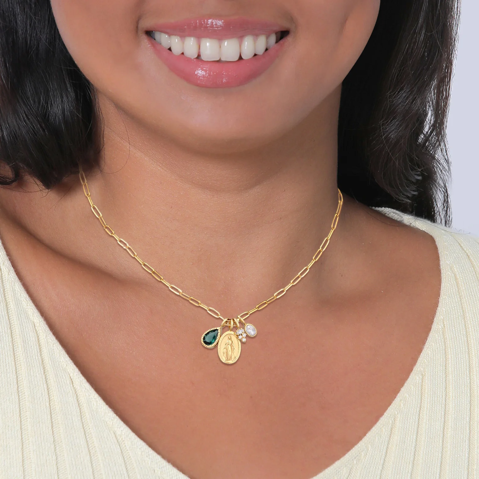 Elli 925 Sterling Silver Necklace Gold plated with Quartz 2004-BF-0008133-001 - Image 6