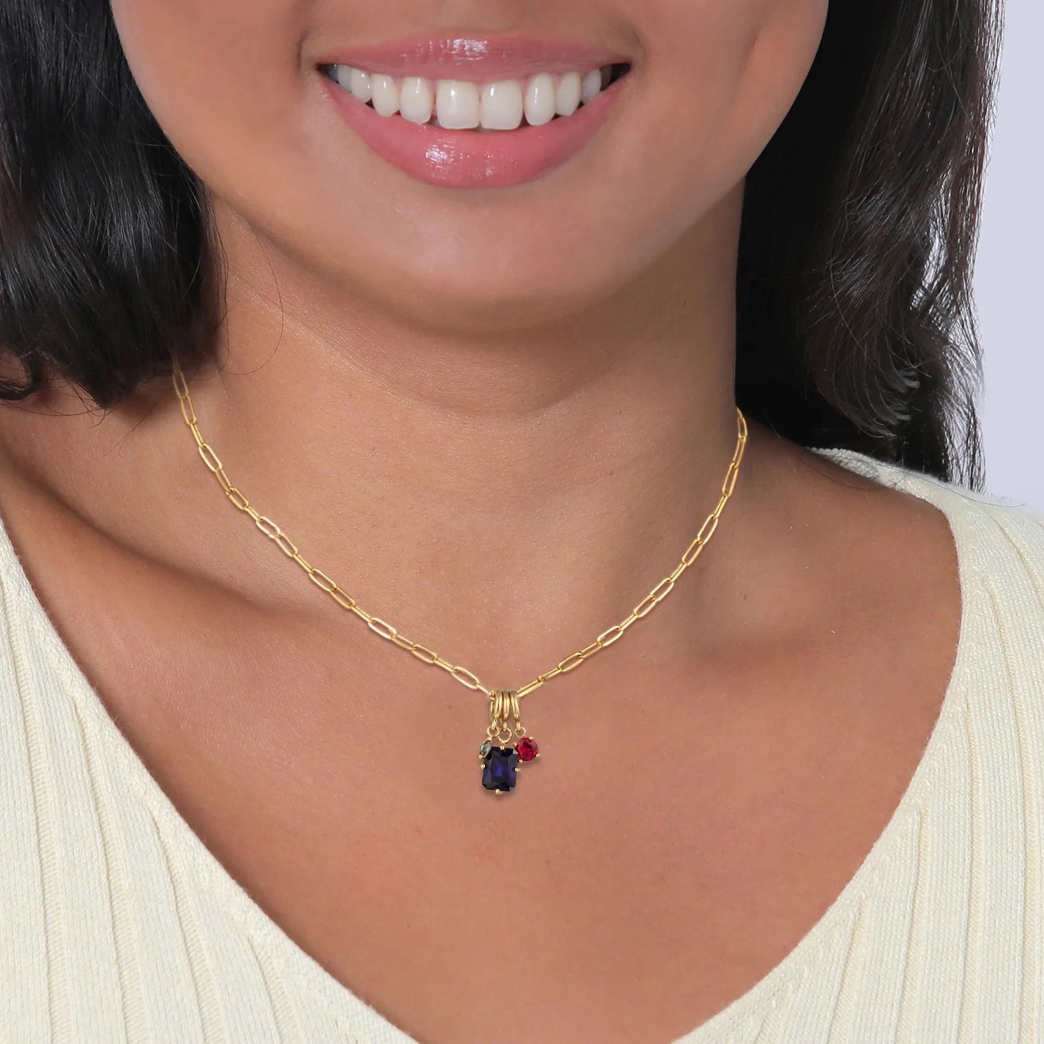 Elli 925 Sterling Silver Necklace Gold plated with Ruby 2004-BF-0008268-001 - Image 5
