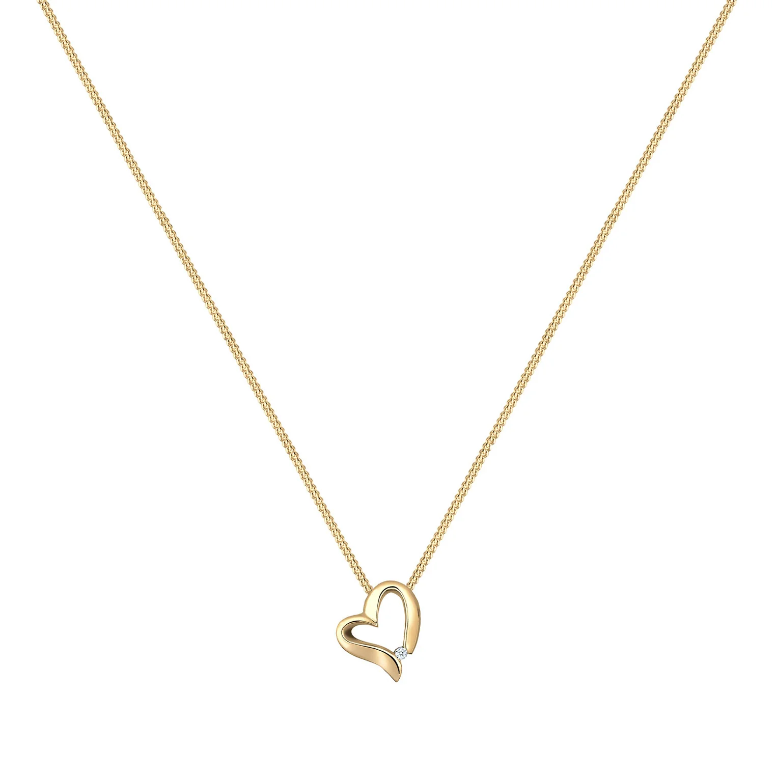 Elli 925 Sterling Silver Necklace with Diamond (0.015 ct) 2004-BF-0008004-001 - Image 2