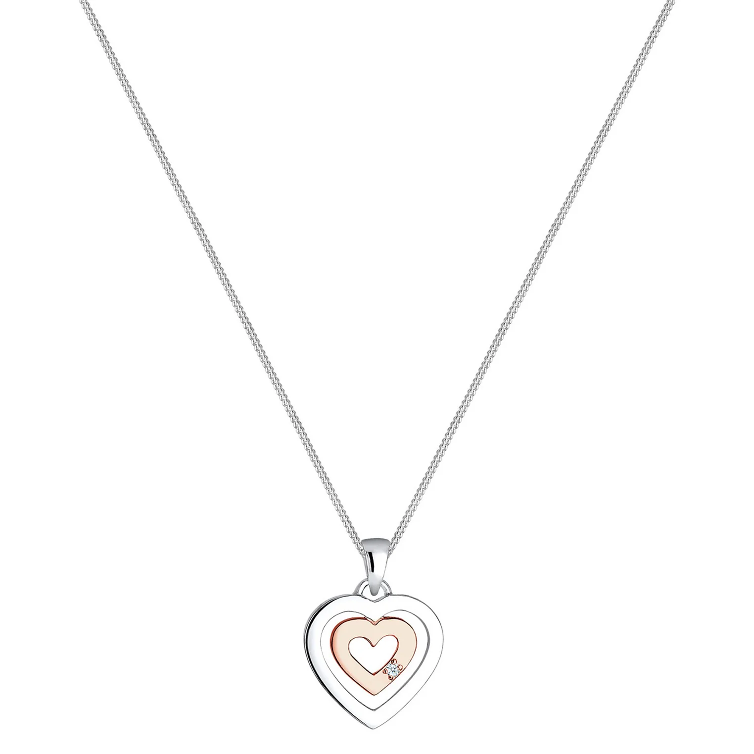 Elli 925 Sterling Silver Necklace with Diamond (0.015 ct) 2004-BF-0008016-001 - Image 2