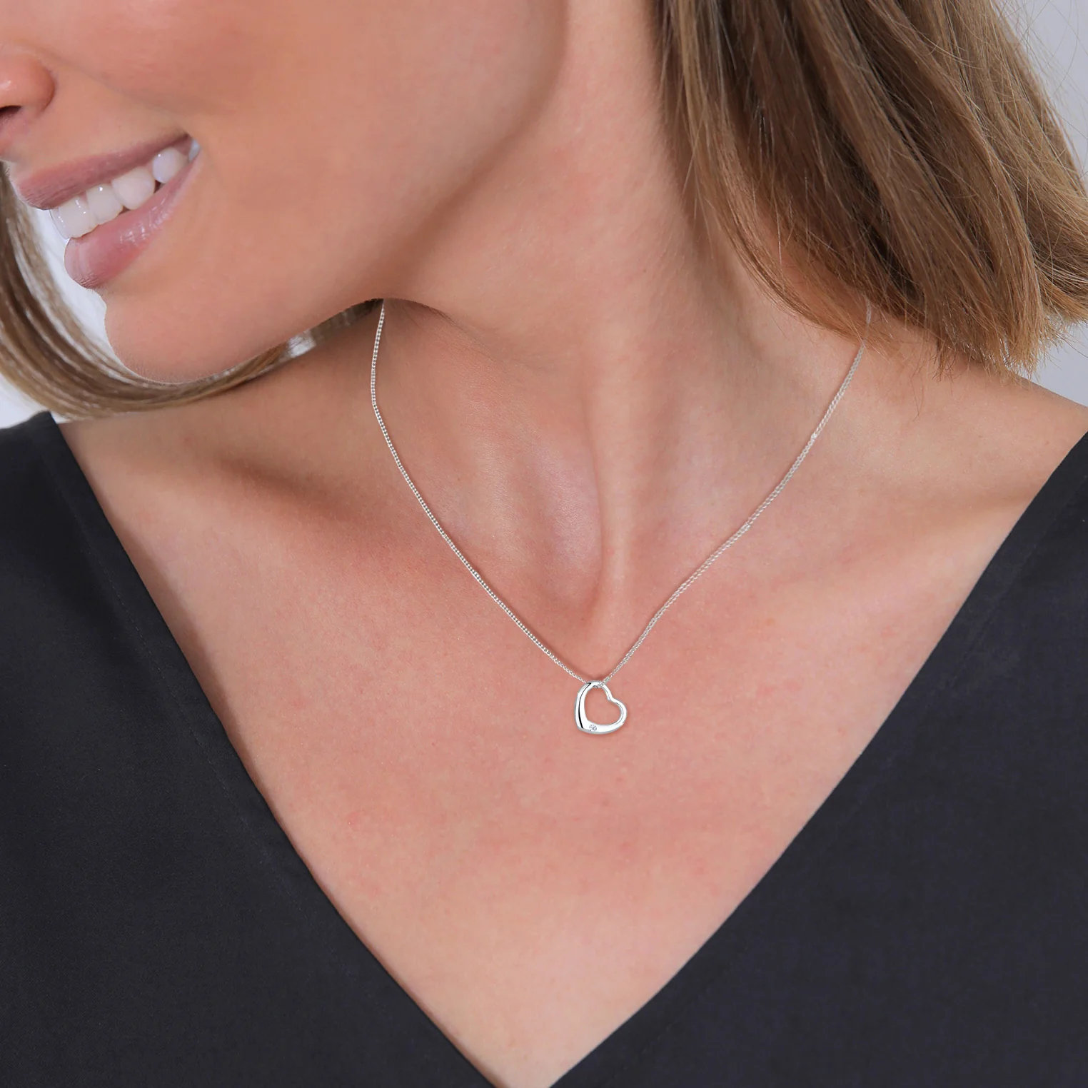 Elli 925 Sterling Silver Necklace with Diamond (0.03 ct) 2004-BF-0007553-001 - Image 5