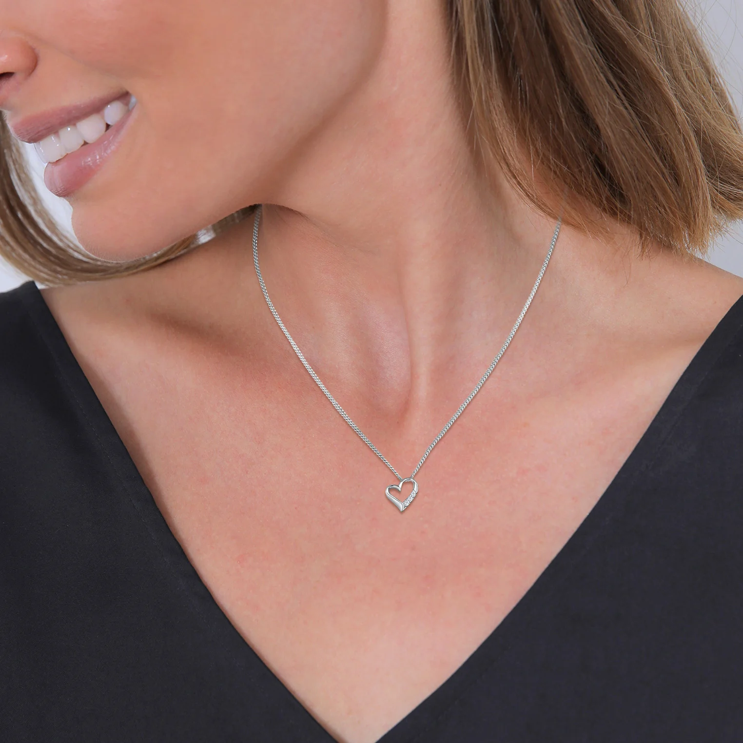 Elli 925 Sterling Silver Necklace with Diamond (0.045 ct) 2004-BF-0007552-001 - Image 6