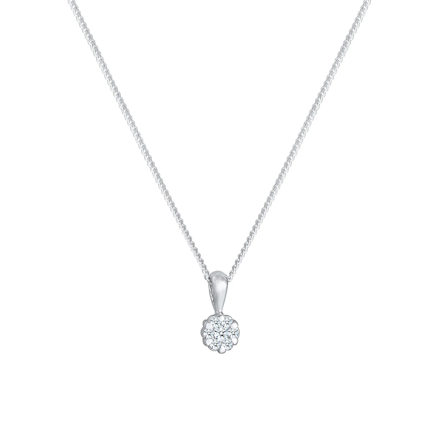 Elli 925 Sterling Silver Necklace with Diamond (0.12 ct) 2004-BF-0007597-001 - Image 2