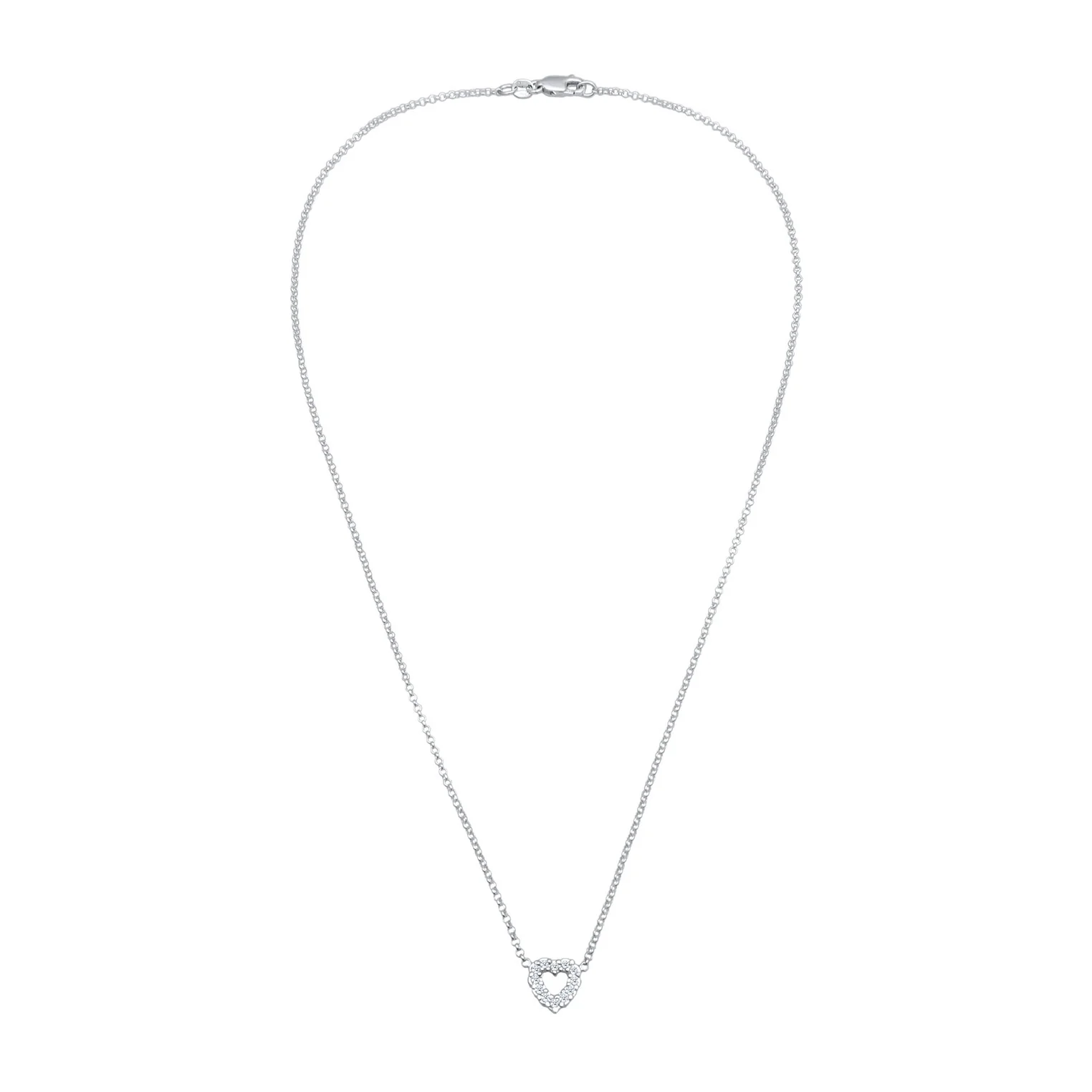 Elli 925 Sterling Silver Necklace with Lab grown diamond (0.18 ct) 2004-BF-0007600-001 - Image 2