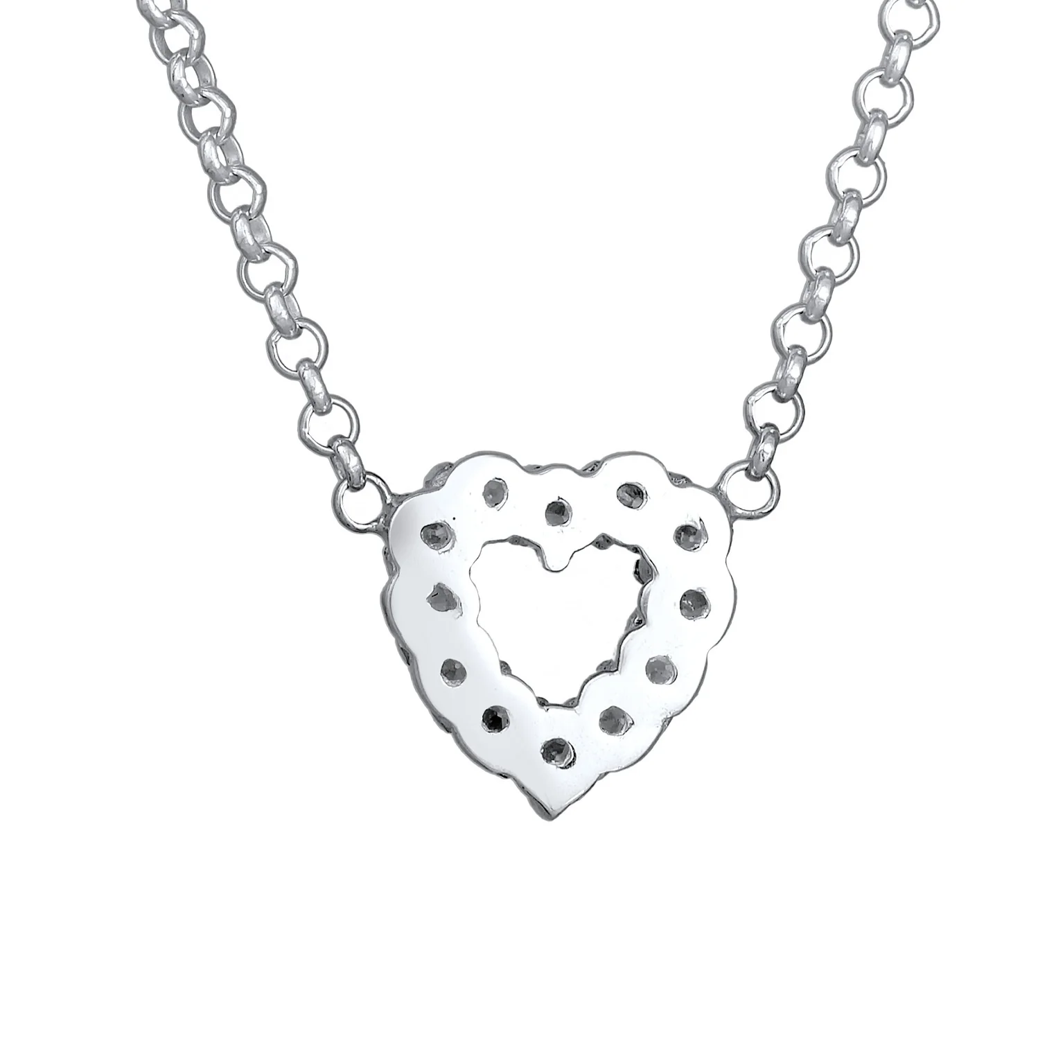 Elli 925 Sterling Silver Necklace with Lab grown diamond (0.18 ct) 2004-BF-0007600-001 - Image 3