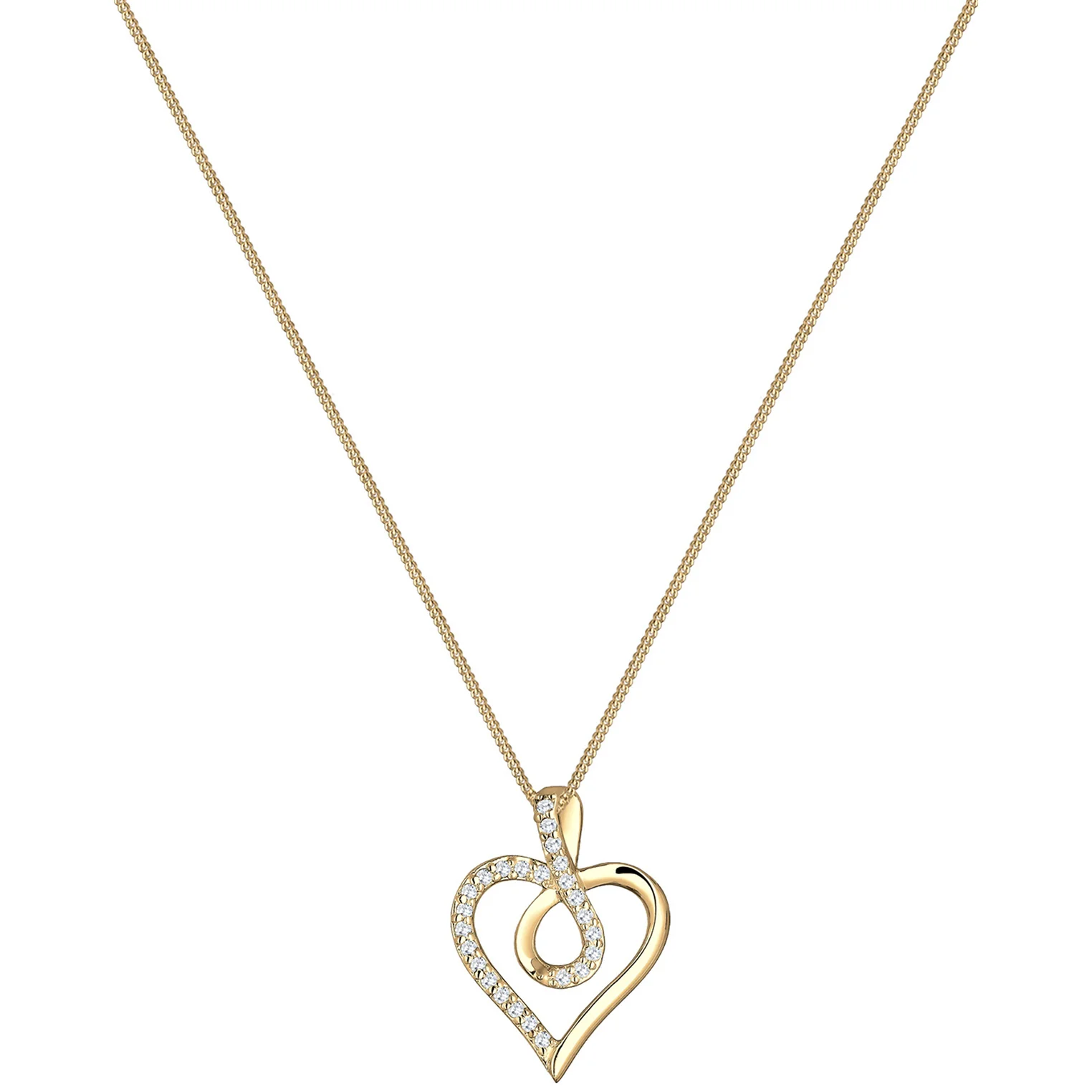 Elli 925 Sterling Silver Necklace with Zirconia 2004-BF-0007654-001 - Image 2