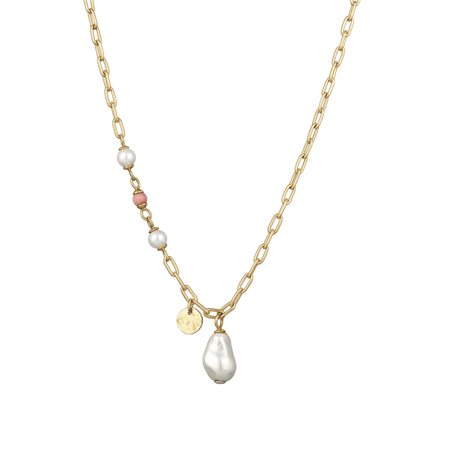 Elli 925 Sterling Silver Pearl Necklace Gold plated 2004-BF-0008270-001 - Image 3