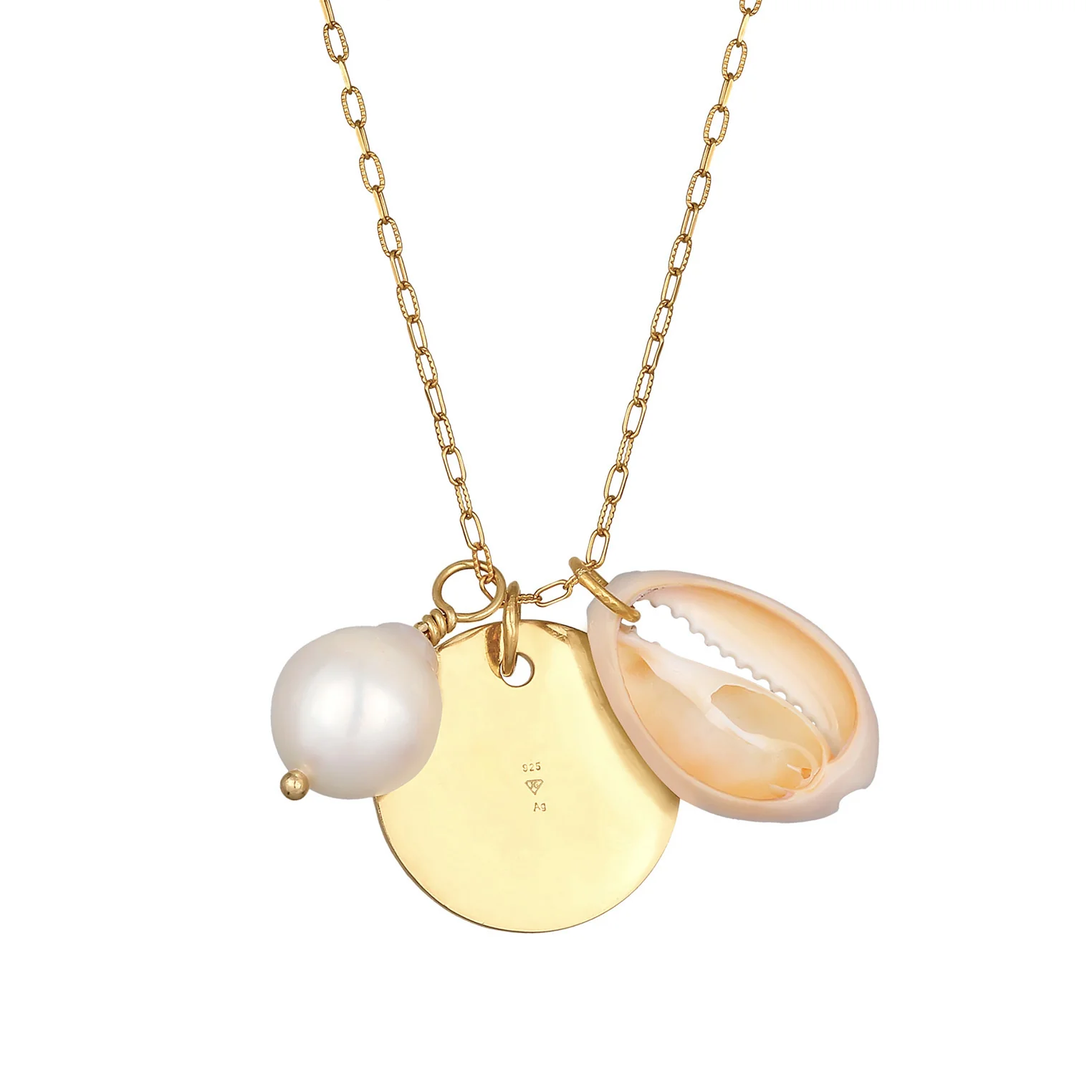 Elli 925 Sterling Silver Pearl Necklace with Pearl 2004-BF-0007895-001 - Image 4