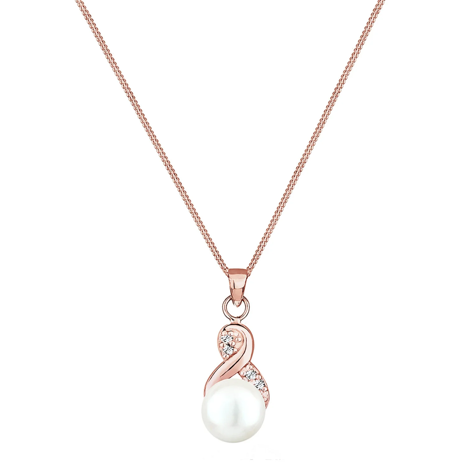 Elli 925 Sterling Silver Pearl Necklace with Pearl 2004-BF-0007988-001 - Image 2