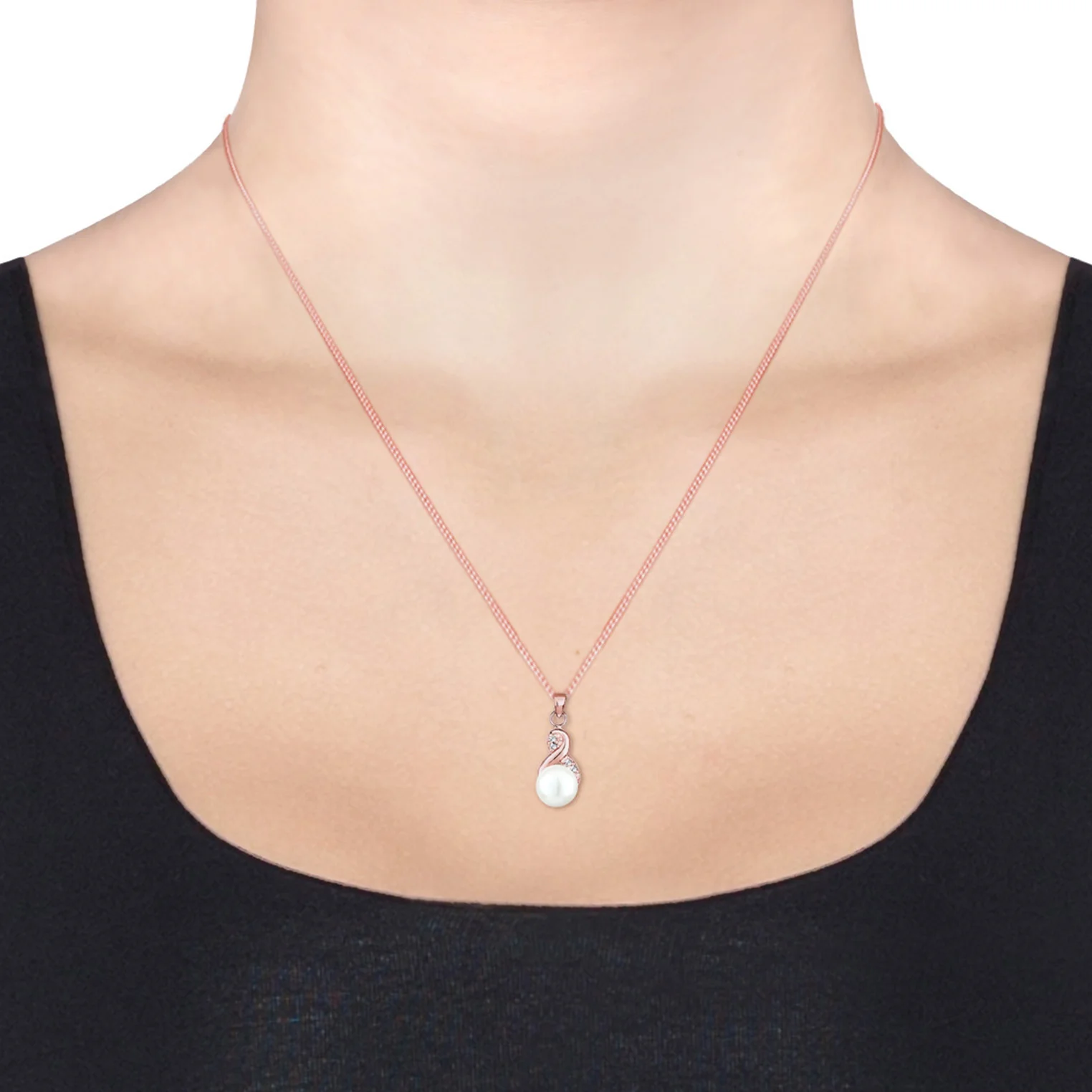 Elli 925 Sterling Silver Pearl Necklace with Pearl 2004-BF-0007988-001 - Image 5