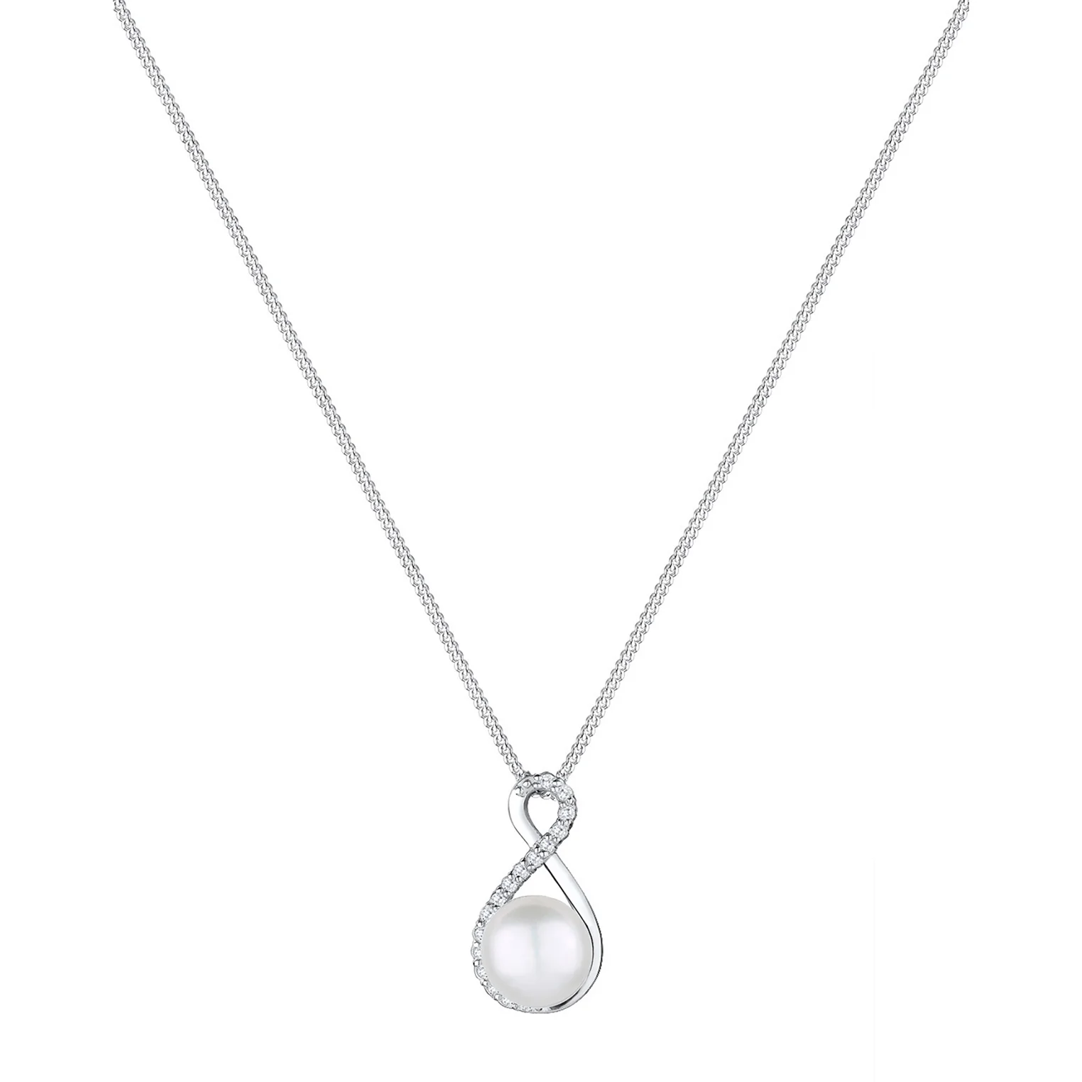 Elli 925 Sterling Silver Pearl Necklace with Pearl 2004-BF-0008001-001 - Image 2