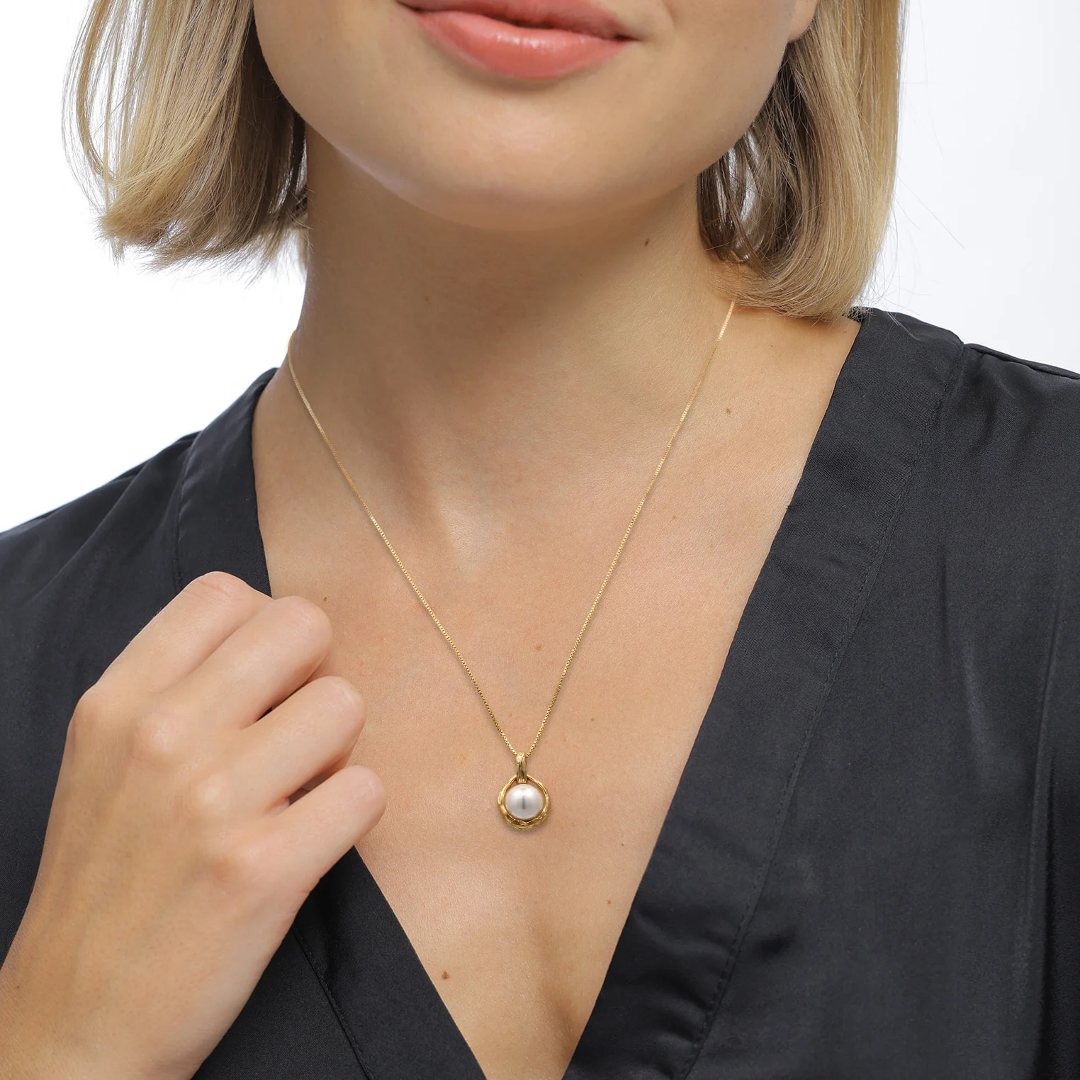 Elli 925 Sterling Silver Pearl Necklace with Pearl 2004-BF-0008271-001 - Image 4