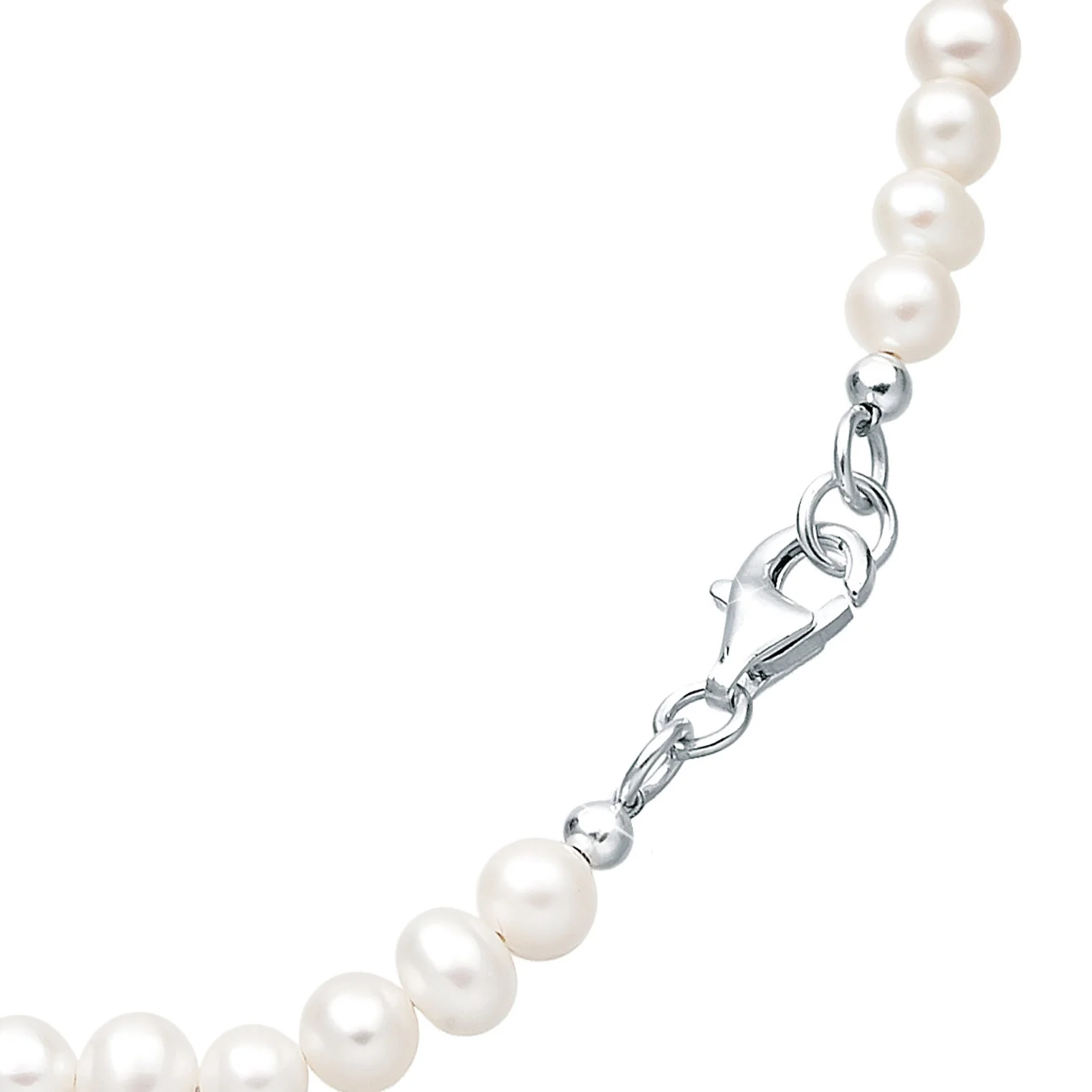 Elli 925 Sterling Silver Pearl Necklace with Zirconia 2004-BF-0008239-001 - Image 3