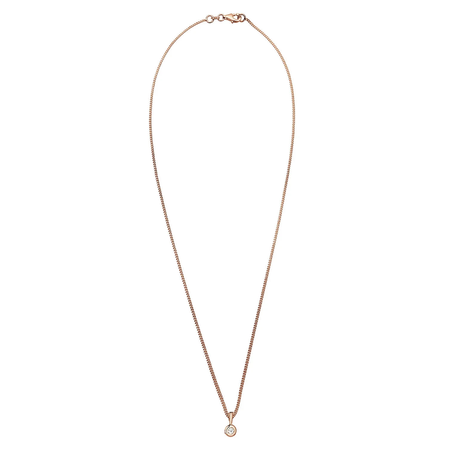 Elli 925 Sterling Silver Solitaire Necklace with Diamond (0.03 ct) 2004-BF-0007979-001 - Image 3