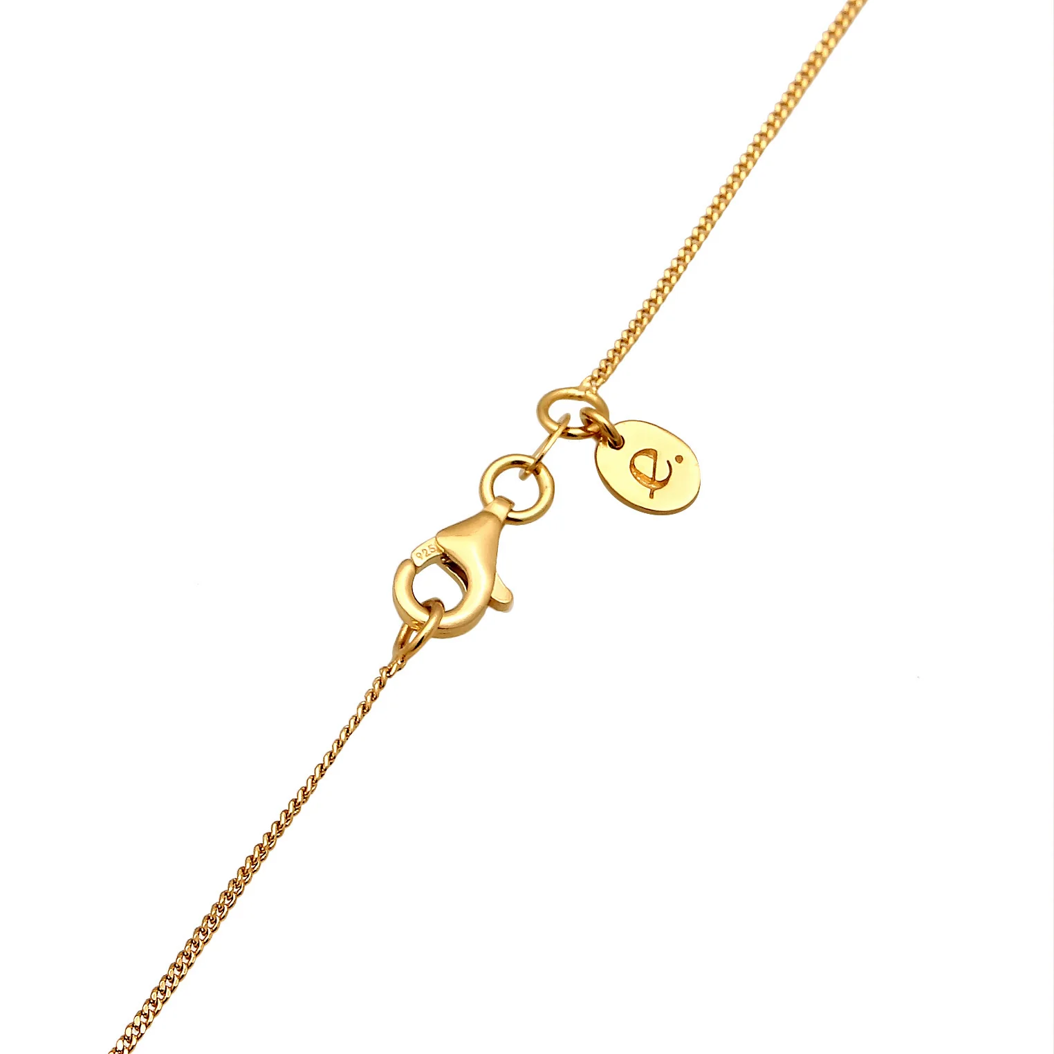 Elli 925 Sterling Silver Y Chain Necklace Gold plated with Topaz 2004-BF-0008126-001 - Image 4