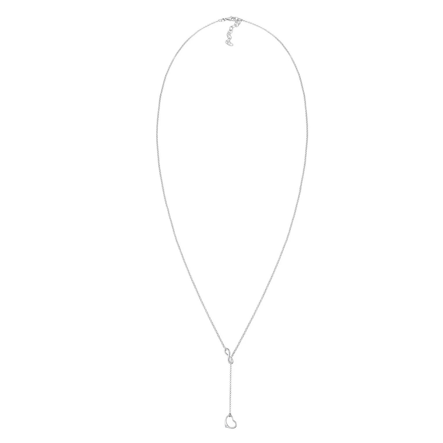 Elli 925 Sterling Silver Y Chain Necklace with Diamond (0.015 ct) 2004-BF-0008047-001 - Image 3
