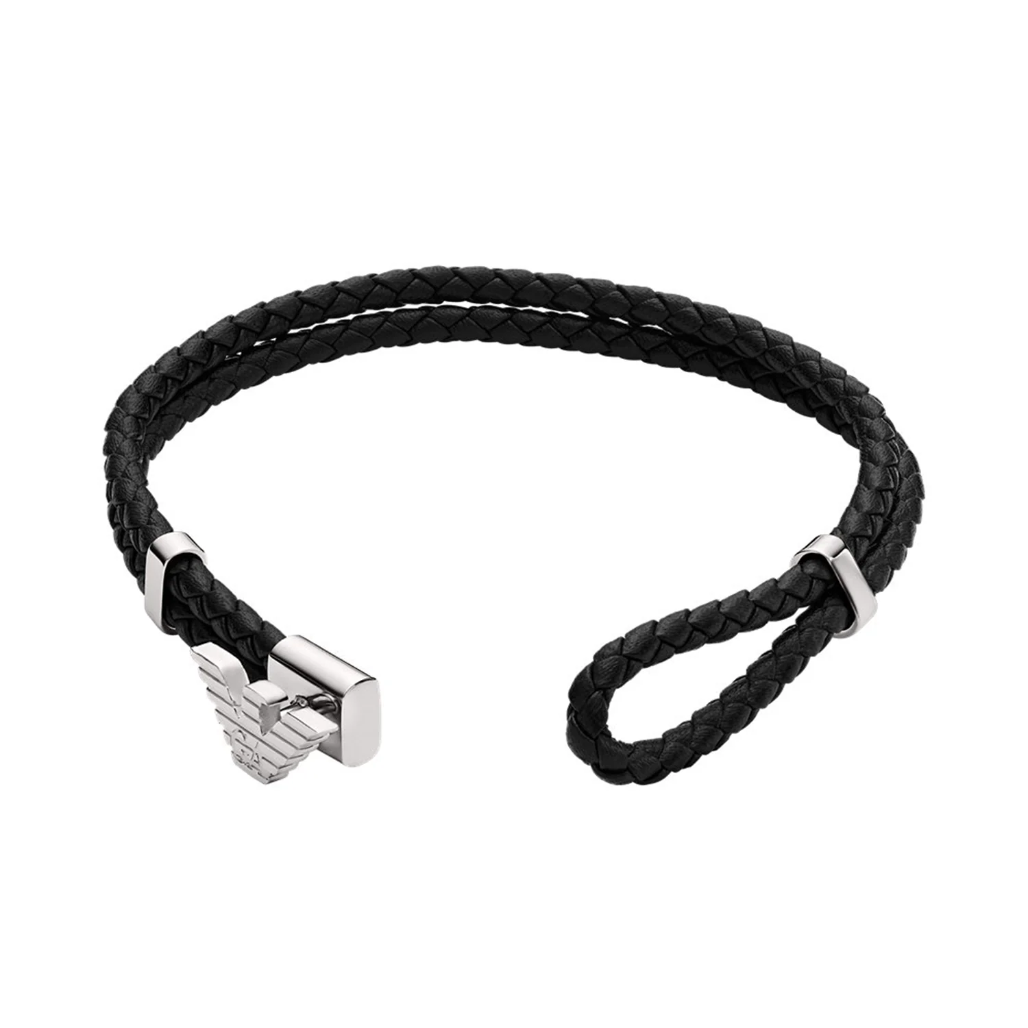 Emporio Armani Black Leather Bracelet EGS3237040 - Image 4