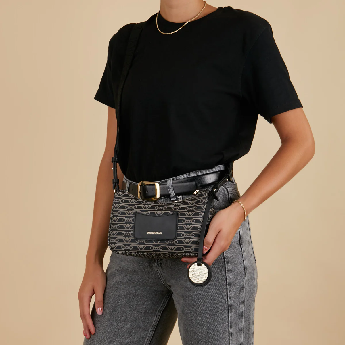 Emporio Armani Black Shoulder Bag EW000539-AF11951-FC033 - Image 2