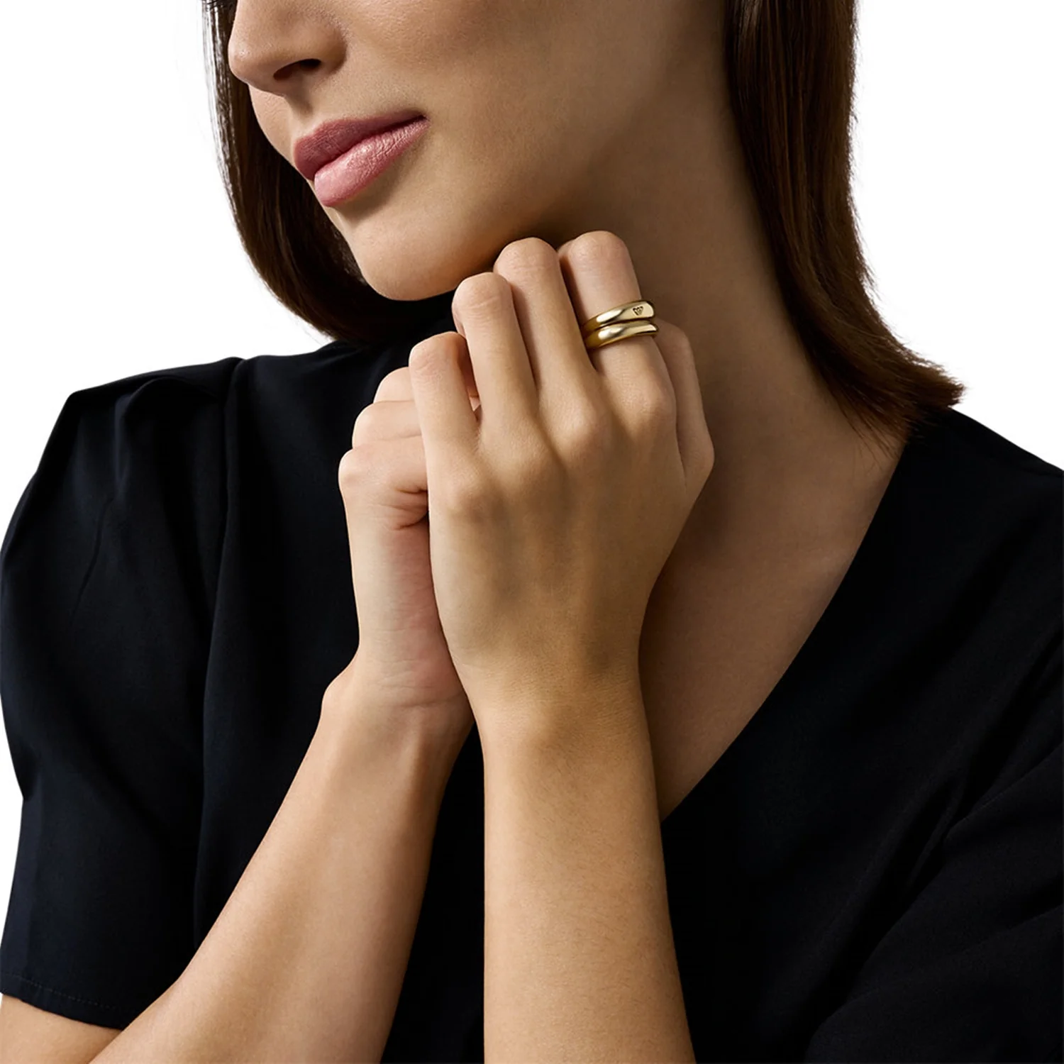 Emporio Armani Gold Coloured Ring EGS31937106.5 - Image 2