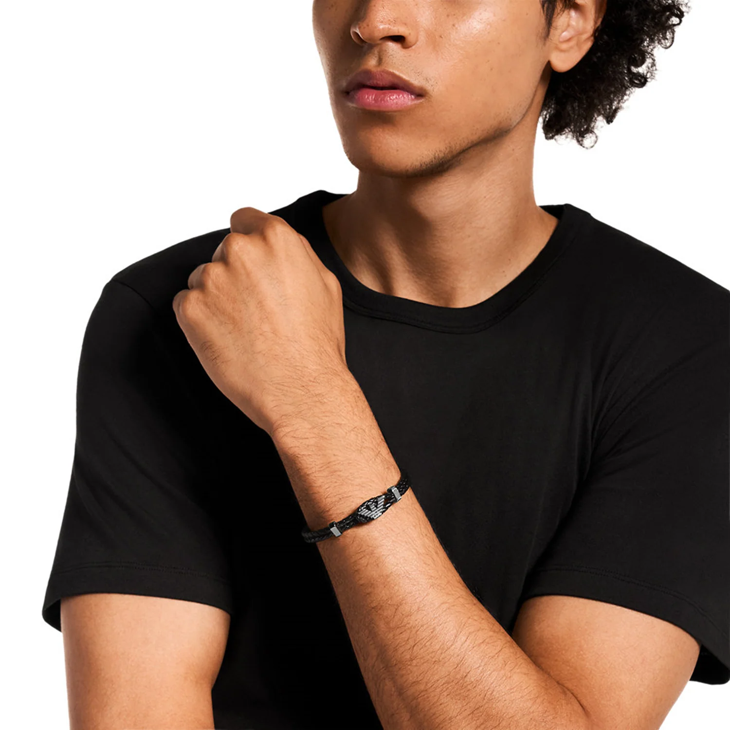 Emporio Armani Leather Men's Bracelet EGS3322060 - Image 2