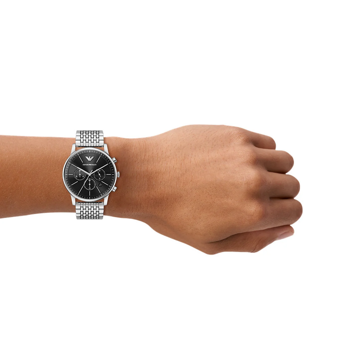 Emporio Armani Round Black Dial Watch AR11772 - Image 3