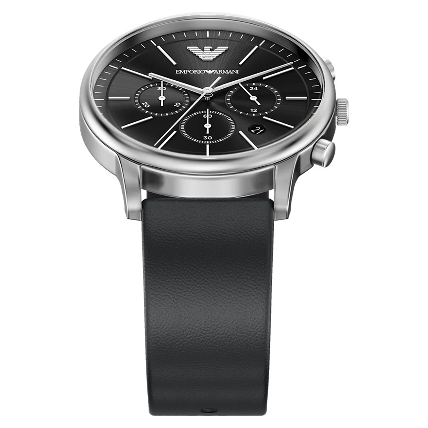 Emporio Armani Round Black Dial Watch AR11774 - Image 4