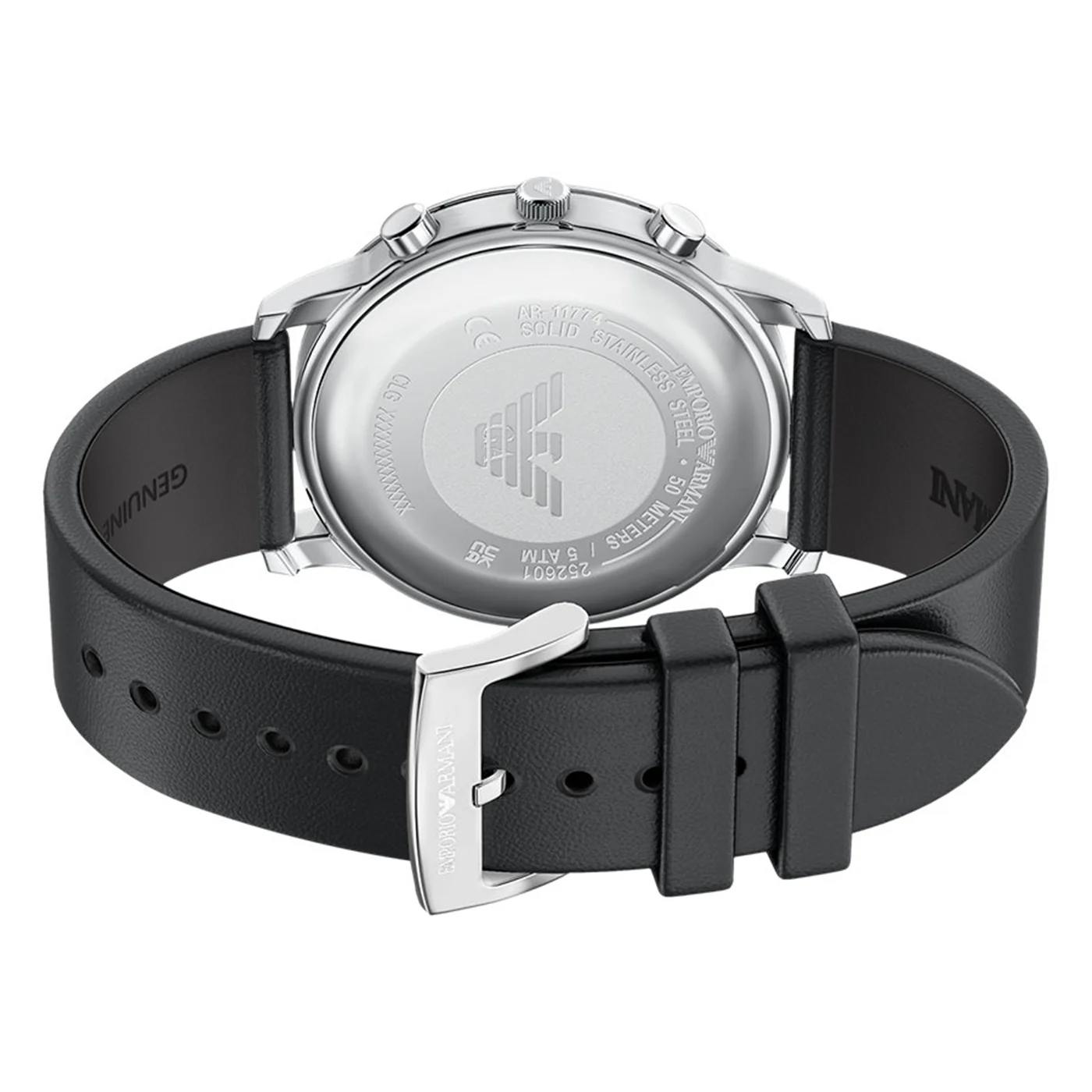 Emporio Armani Round Black Dial Watch AR11774 - Image 7