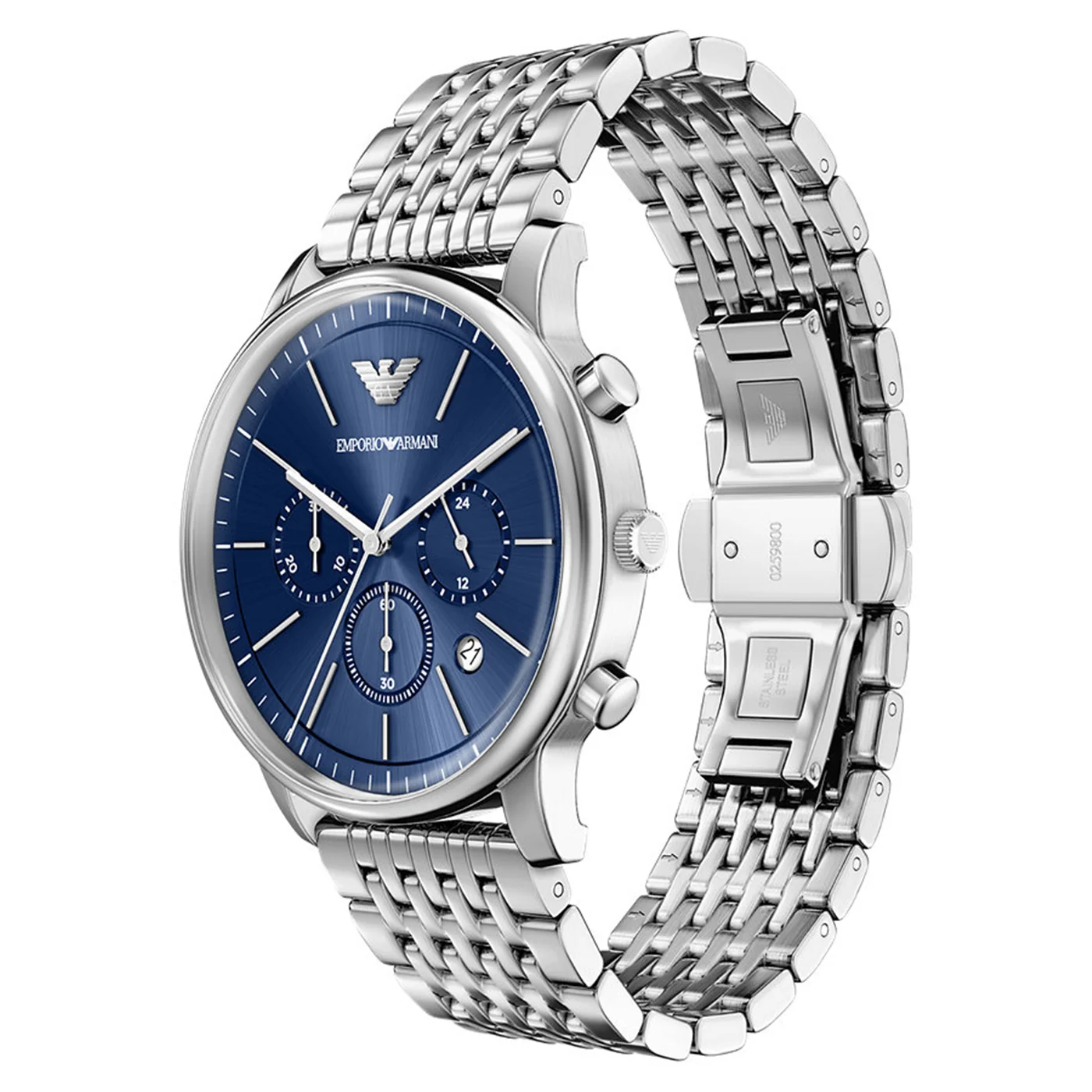 Emporio Armani Round Blue Dial Watch AR11771 - Image 3