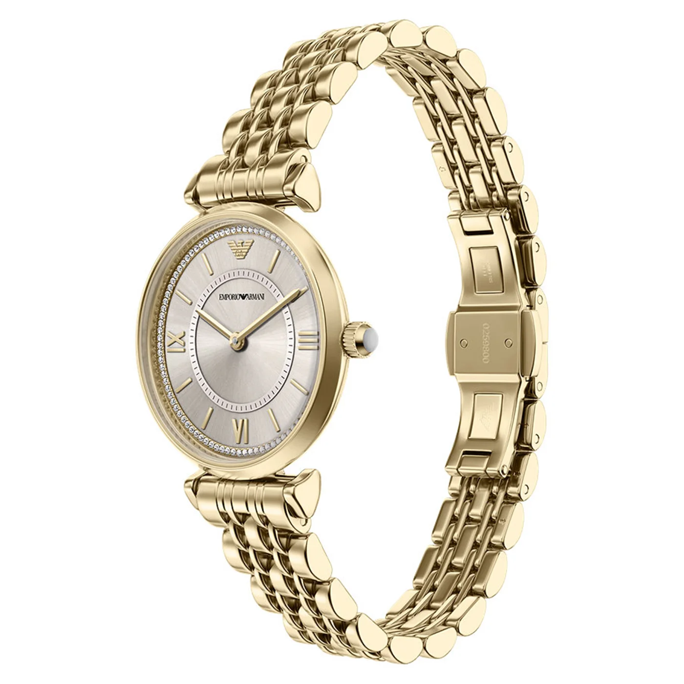 Emporio Armani Round Gold Dial Watch AR11766 - Image 2