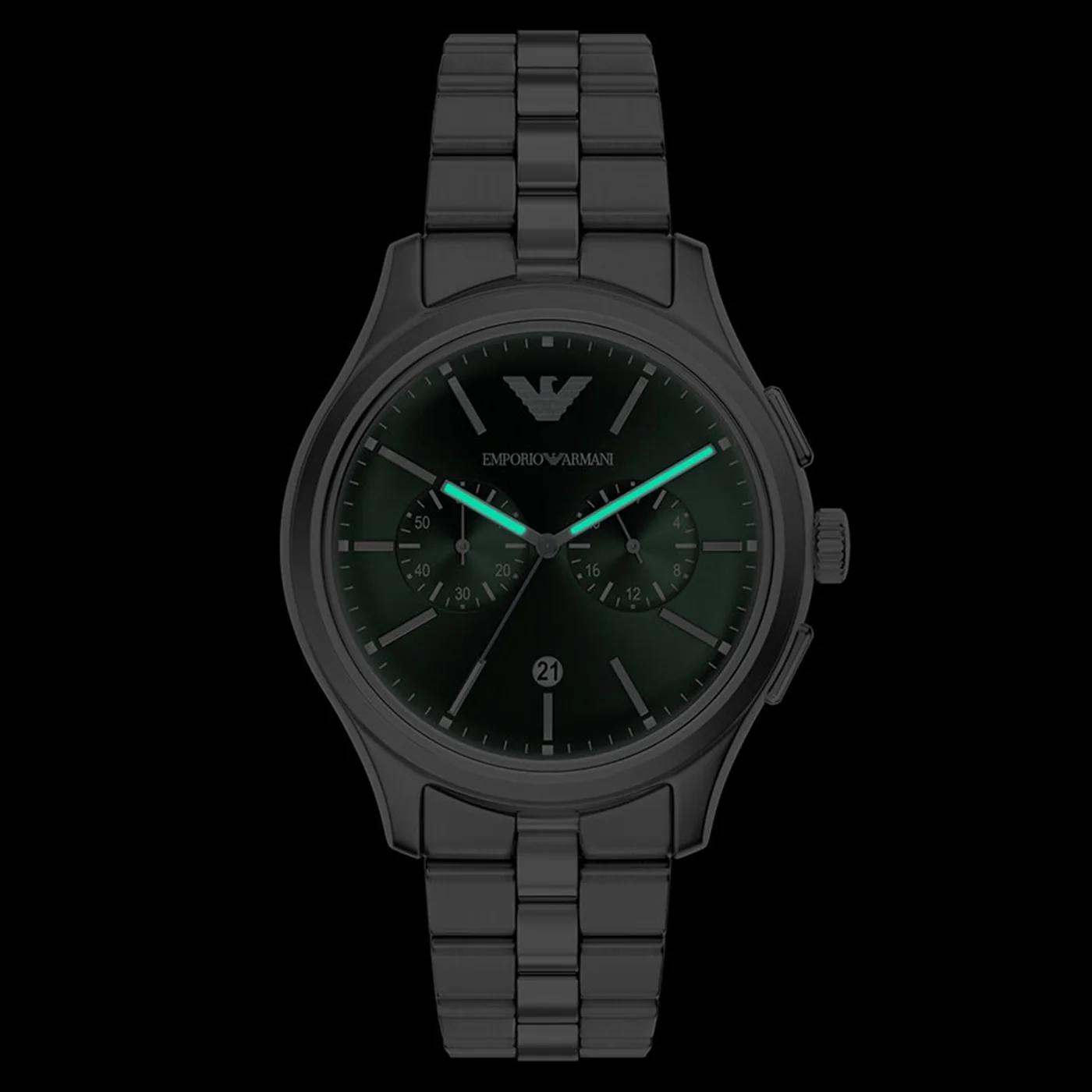 Emporio Armani Round Green Dial Watch AR11746 - Image 6