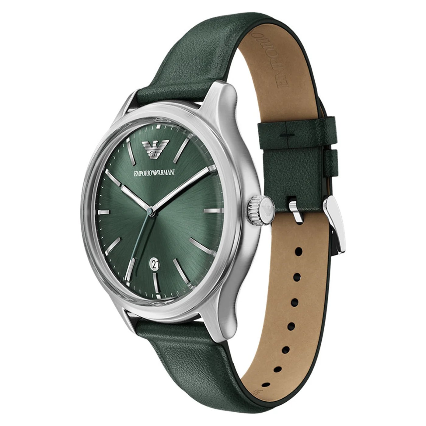 Emporio Armani Round Green Dial Watch AR11749 - Image 2