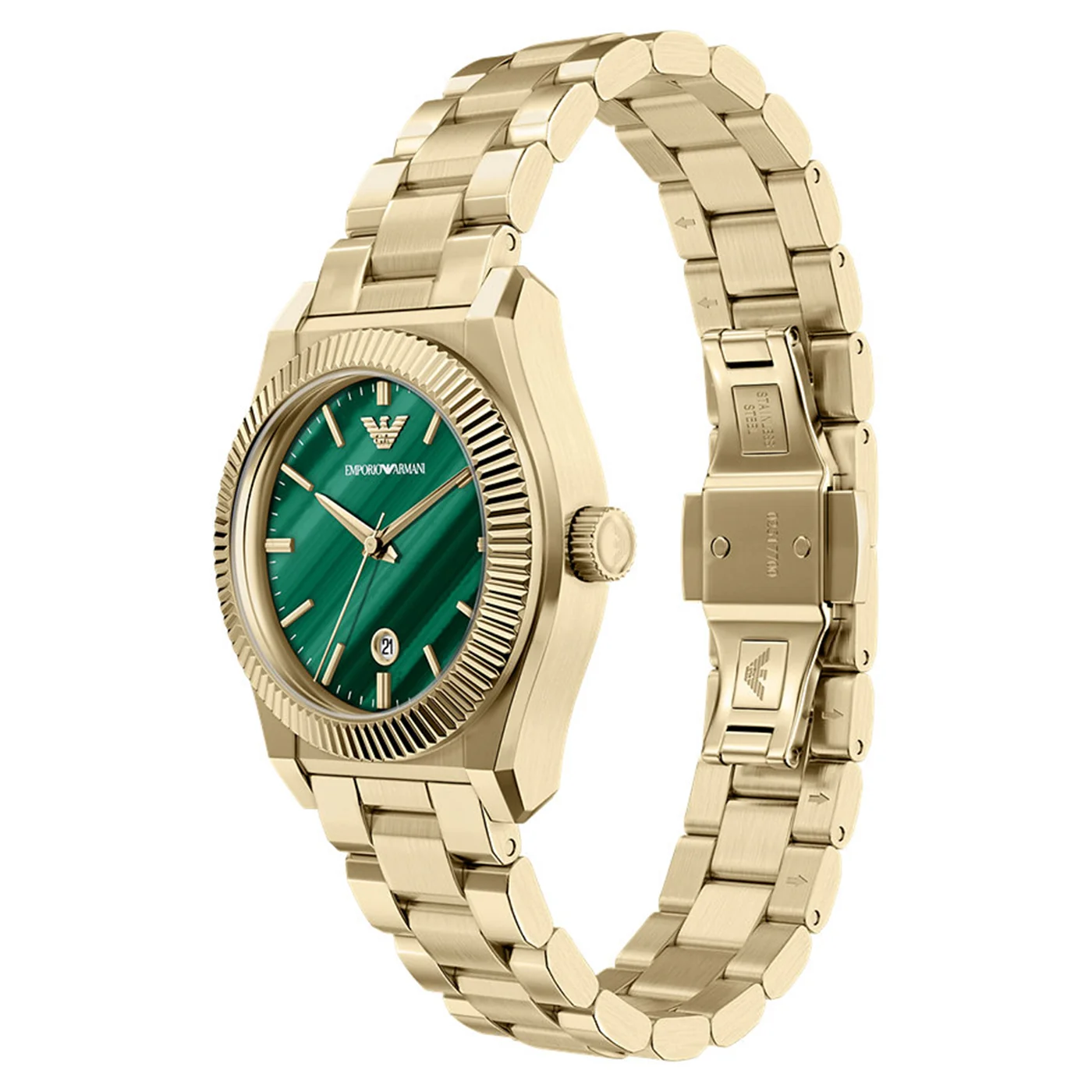 Emporio Armani Round Green Dial Watch AR11761 - Image 2