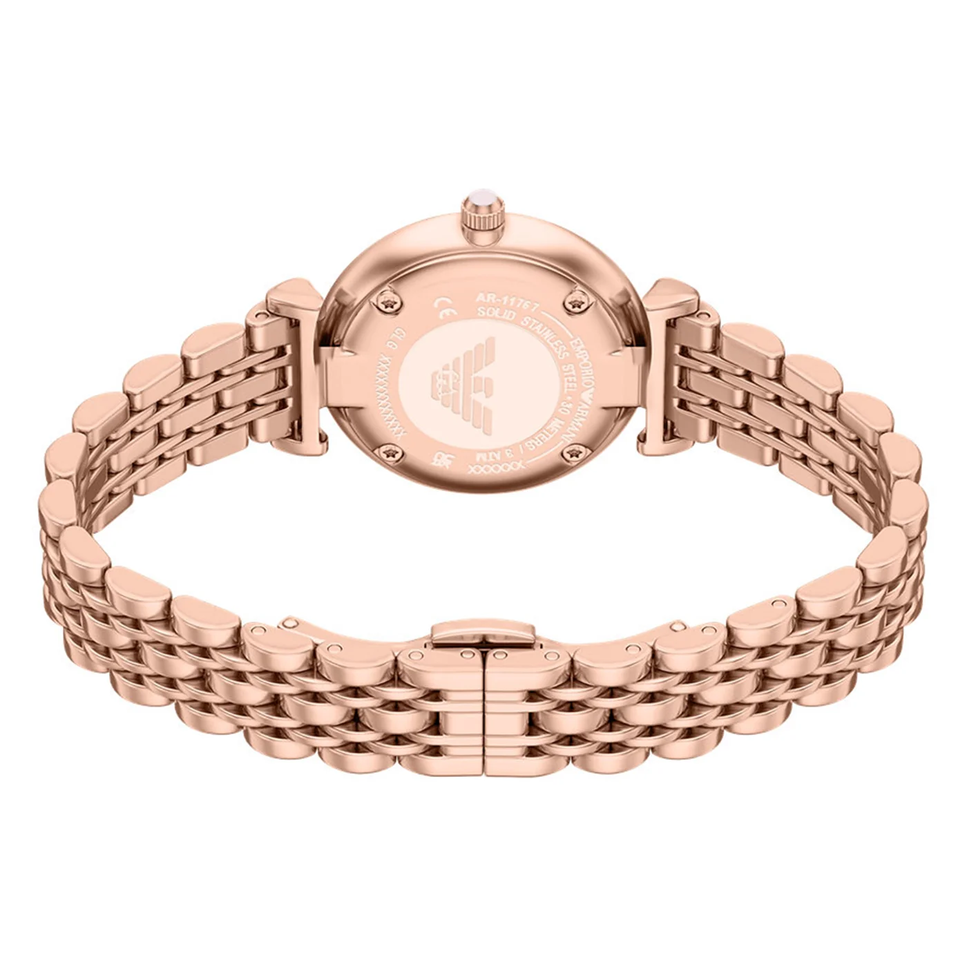 Emporio Armani Round Pink Dial Watch AR11767 - Image 7