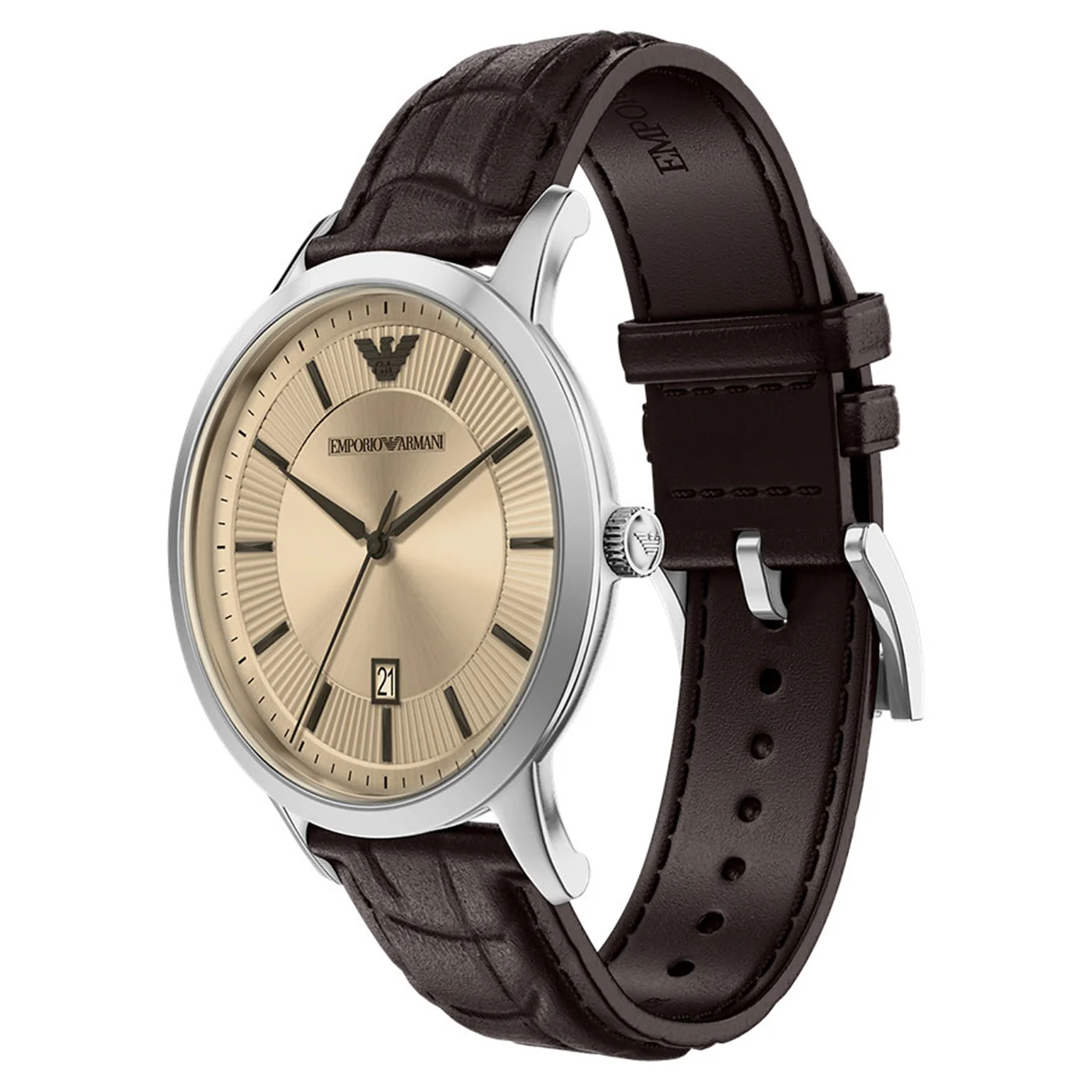 Emporio Armani Round Silver Dial Watch AR11783 - Image 2