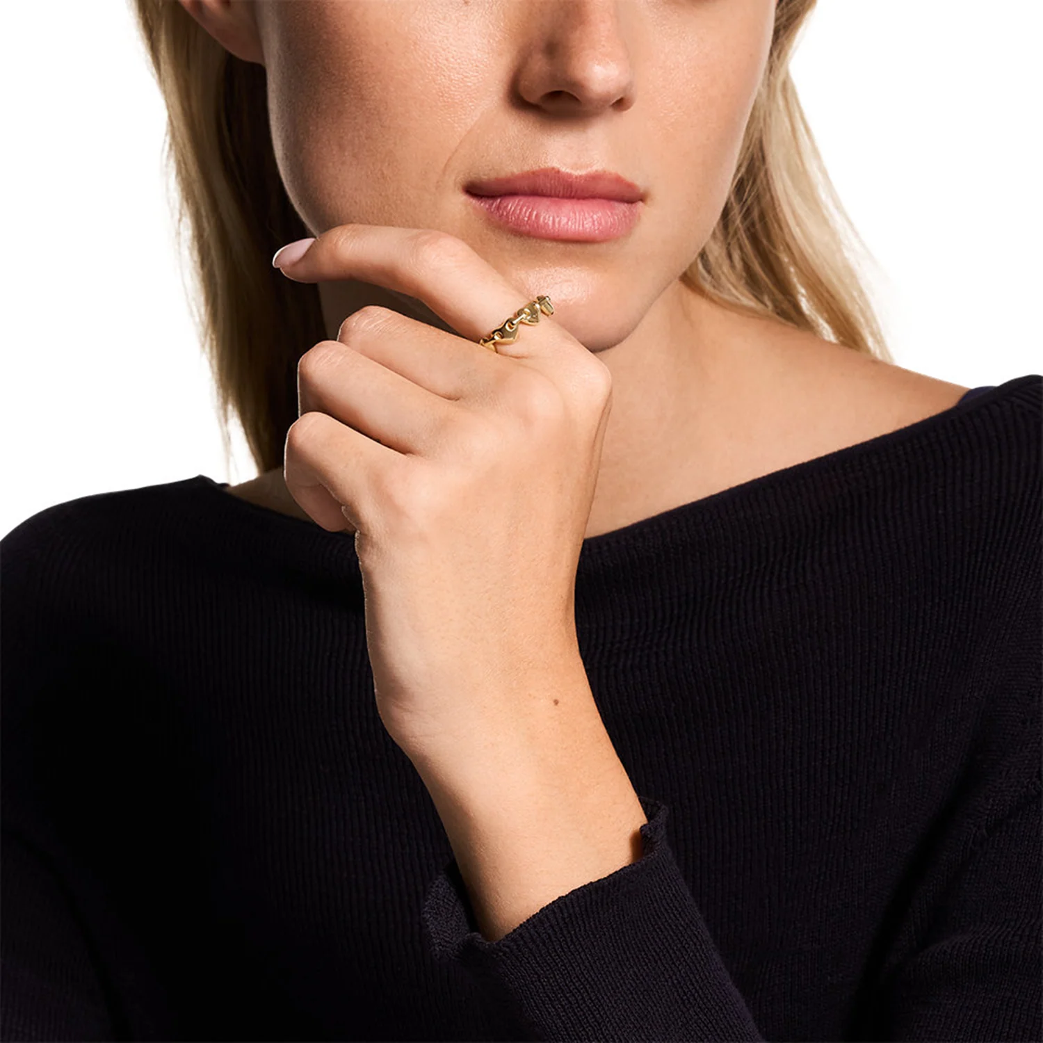 Emporio Armani Sentimental Brass Women's Ring EGS3332710-6.5 - Image 2
